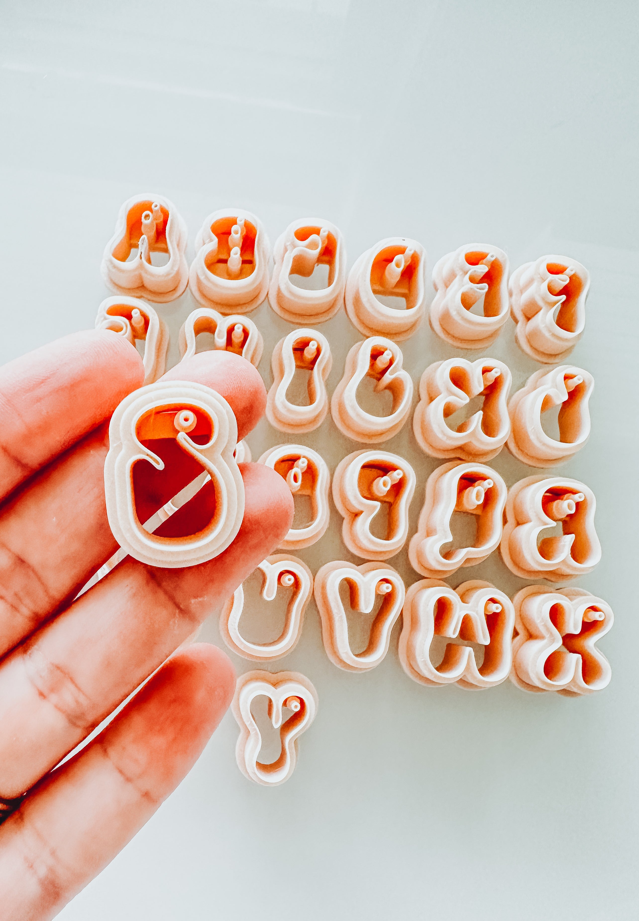 Bubble Letter Clay Earring Cutters