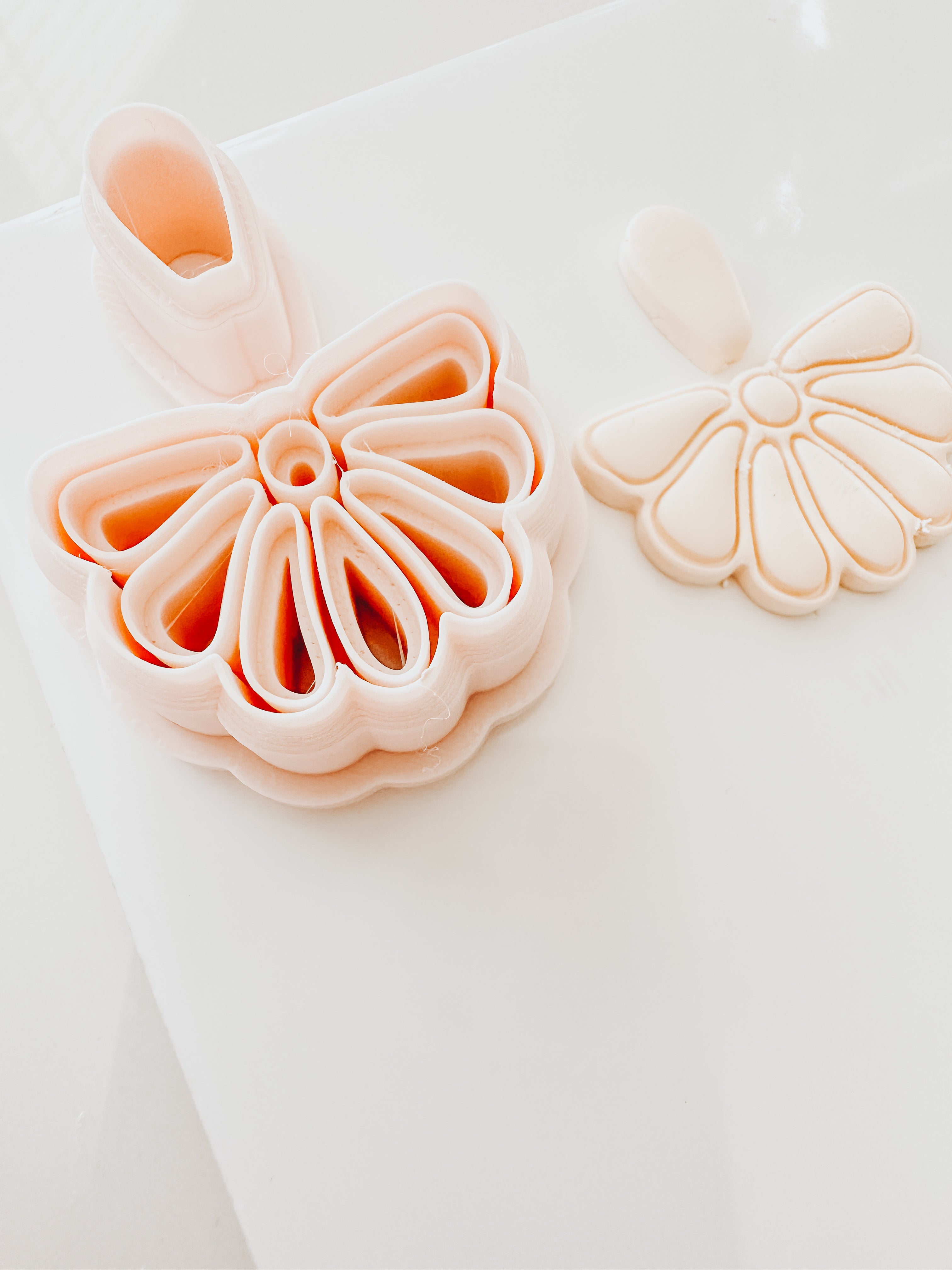 Juliette Half Flower Drop Set Clay Cutter 1.75”