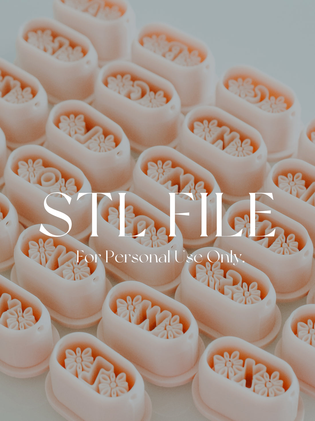 Monogram Floral Bracelet Bead Cutters STL Files For 3D Printing