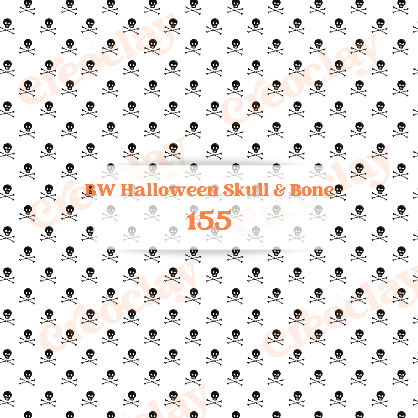 Transfer Paper 155 (BW Halloween Skull & Bone)