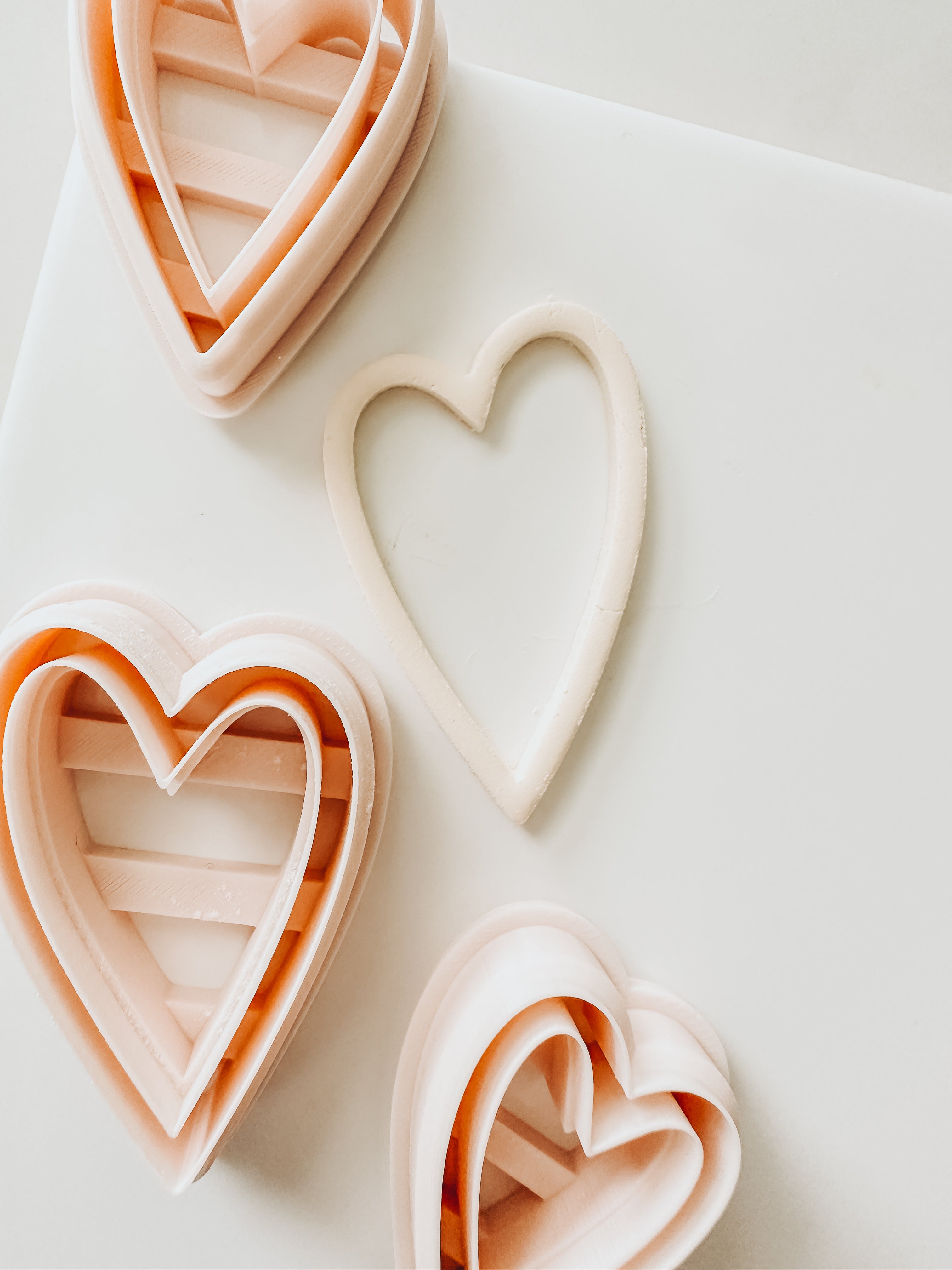 Skinny Heart Clay Cutters