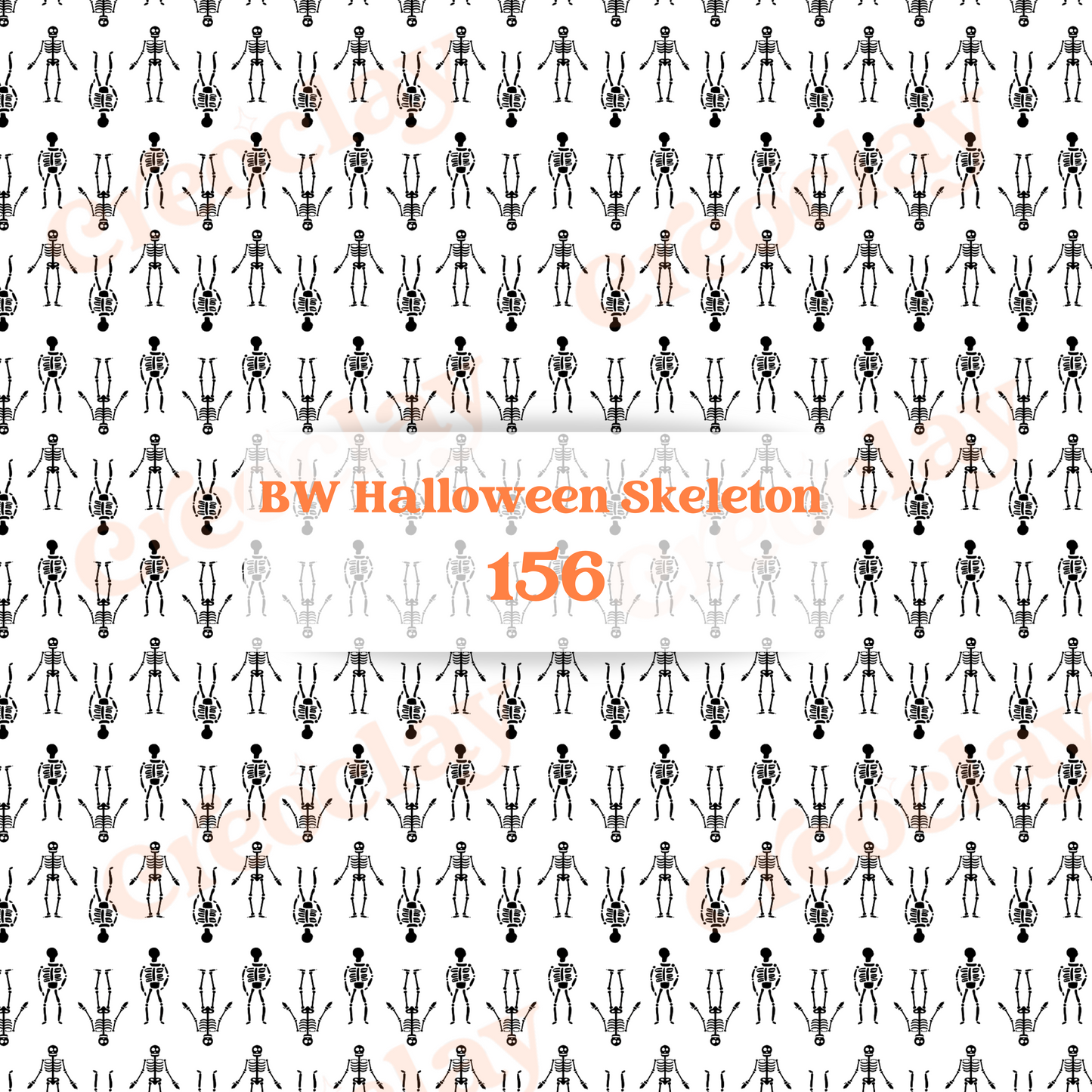 Transfer Paper 156 (BW Halloween Skeleton)