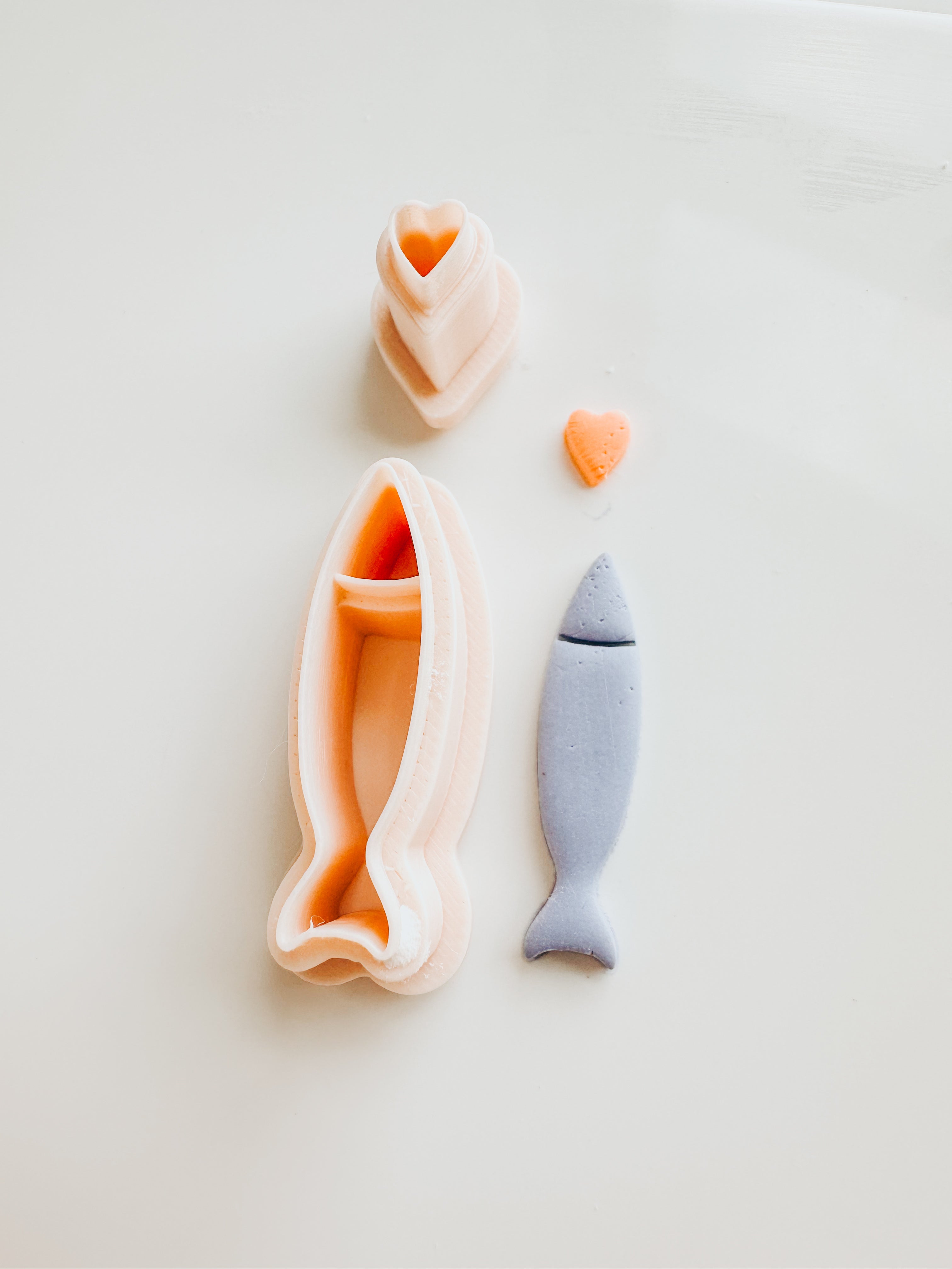 Sardine & Heart Set 3 Clay Cutter