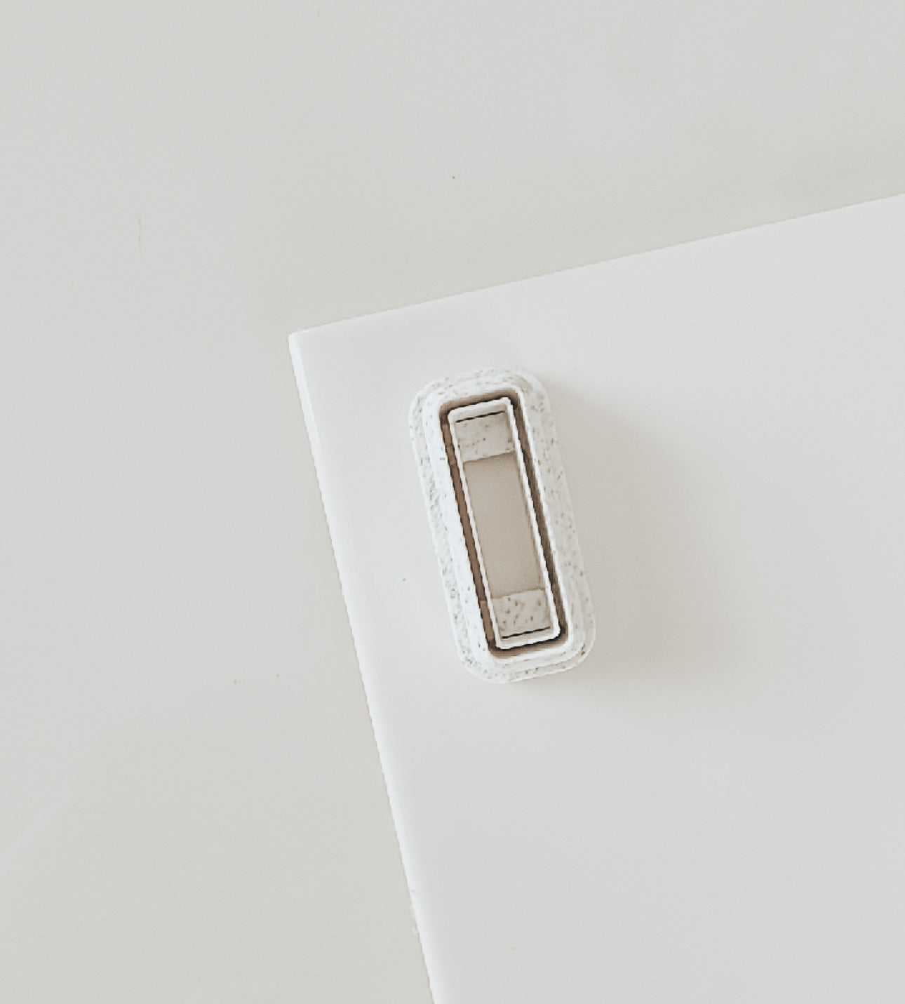 Amelia Simple Embossed Rectangle Stud Clay Cutter