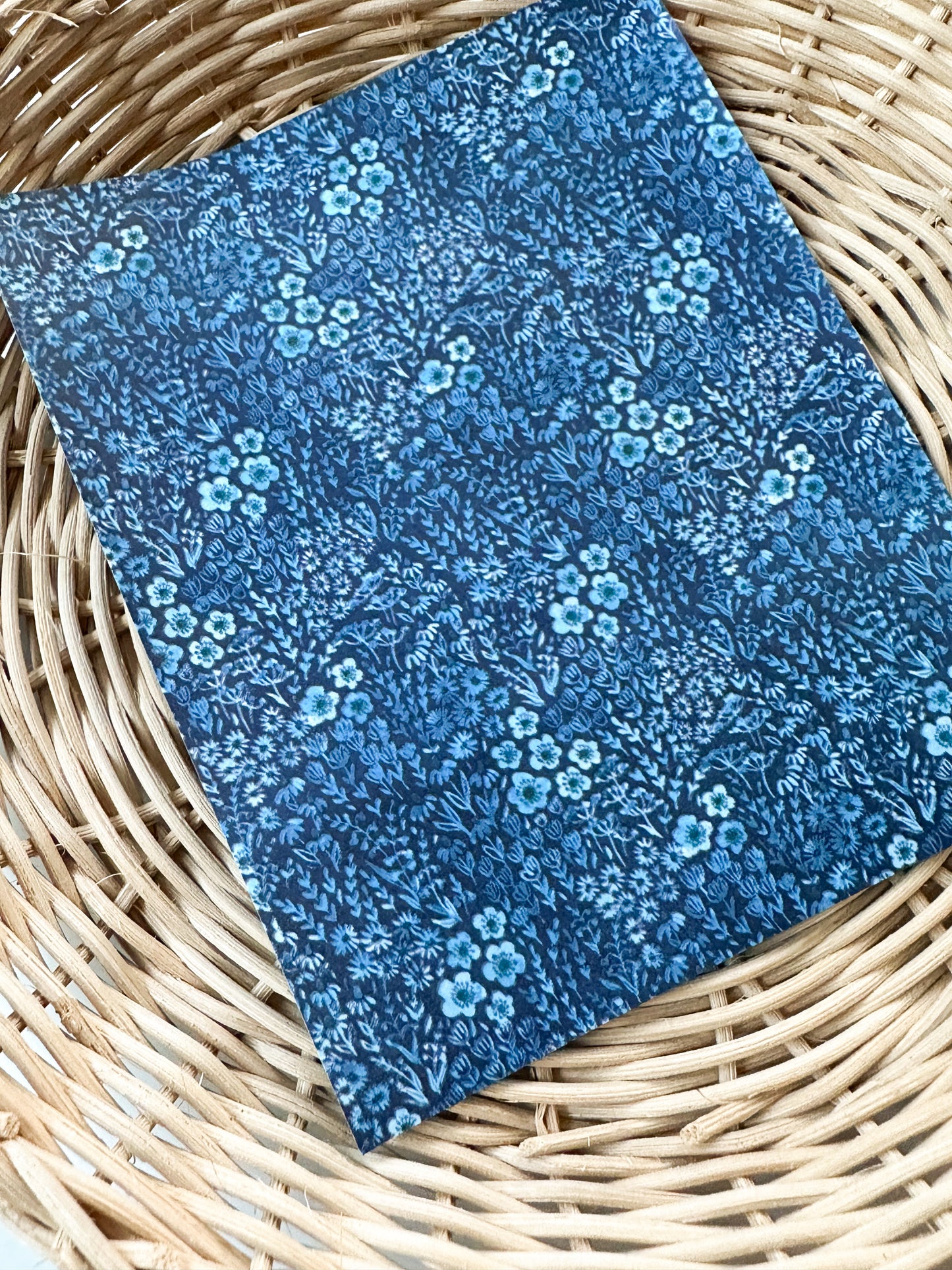229 Blue Water Floral Transfer Paper