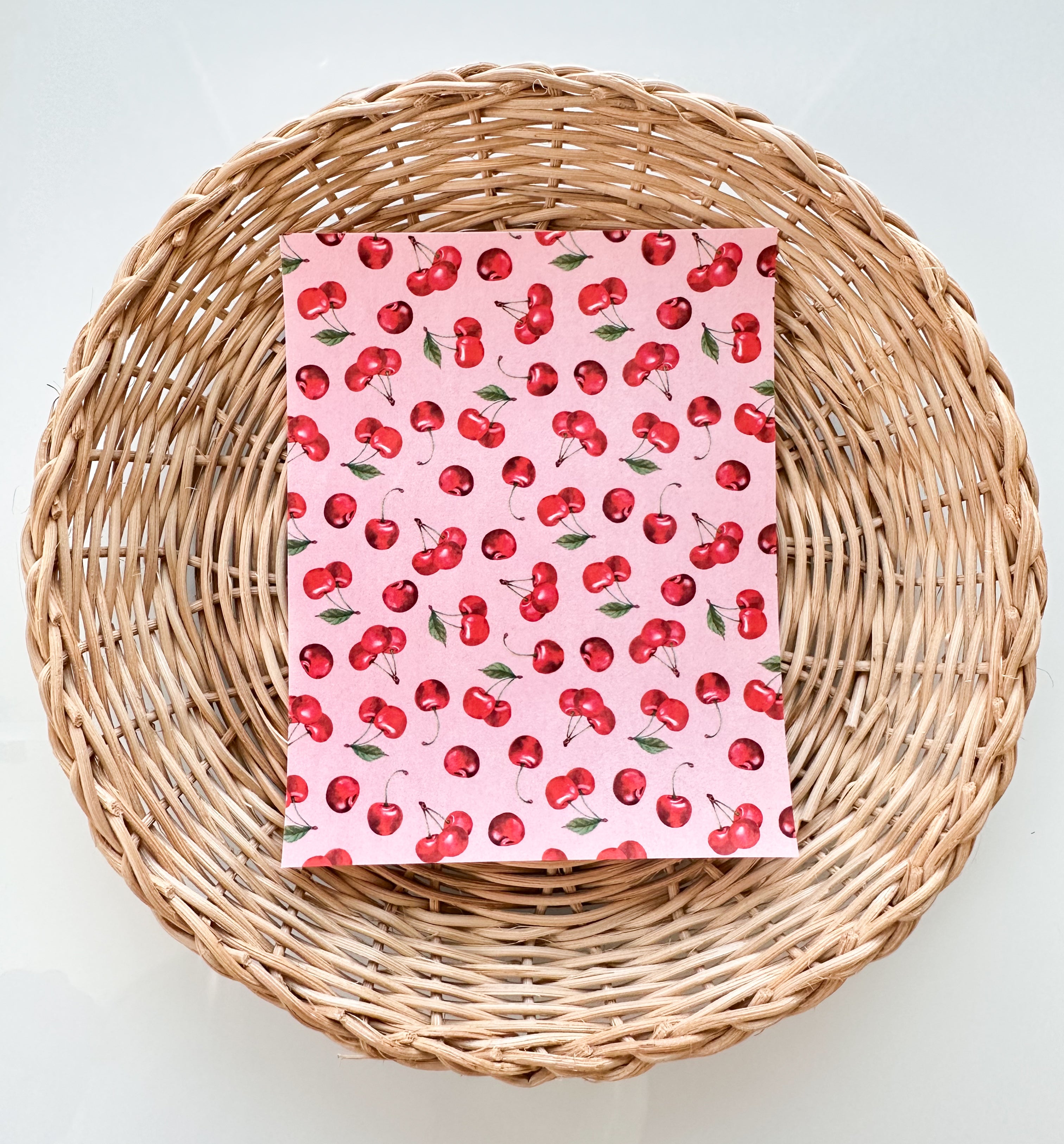 Summer 30 Pink Cherries Transfer Paper