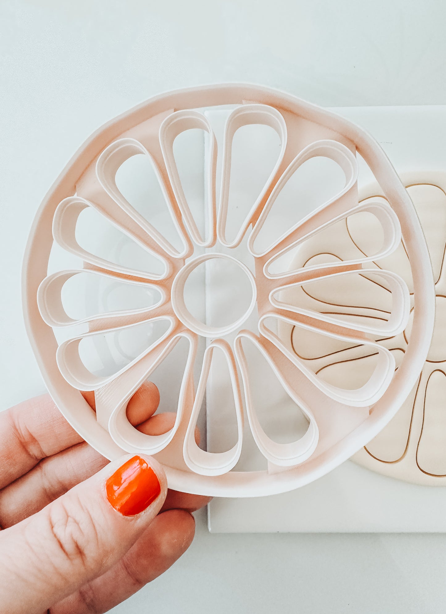 Abstract Flower Trinket Dish Clay Cutter 4.25”