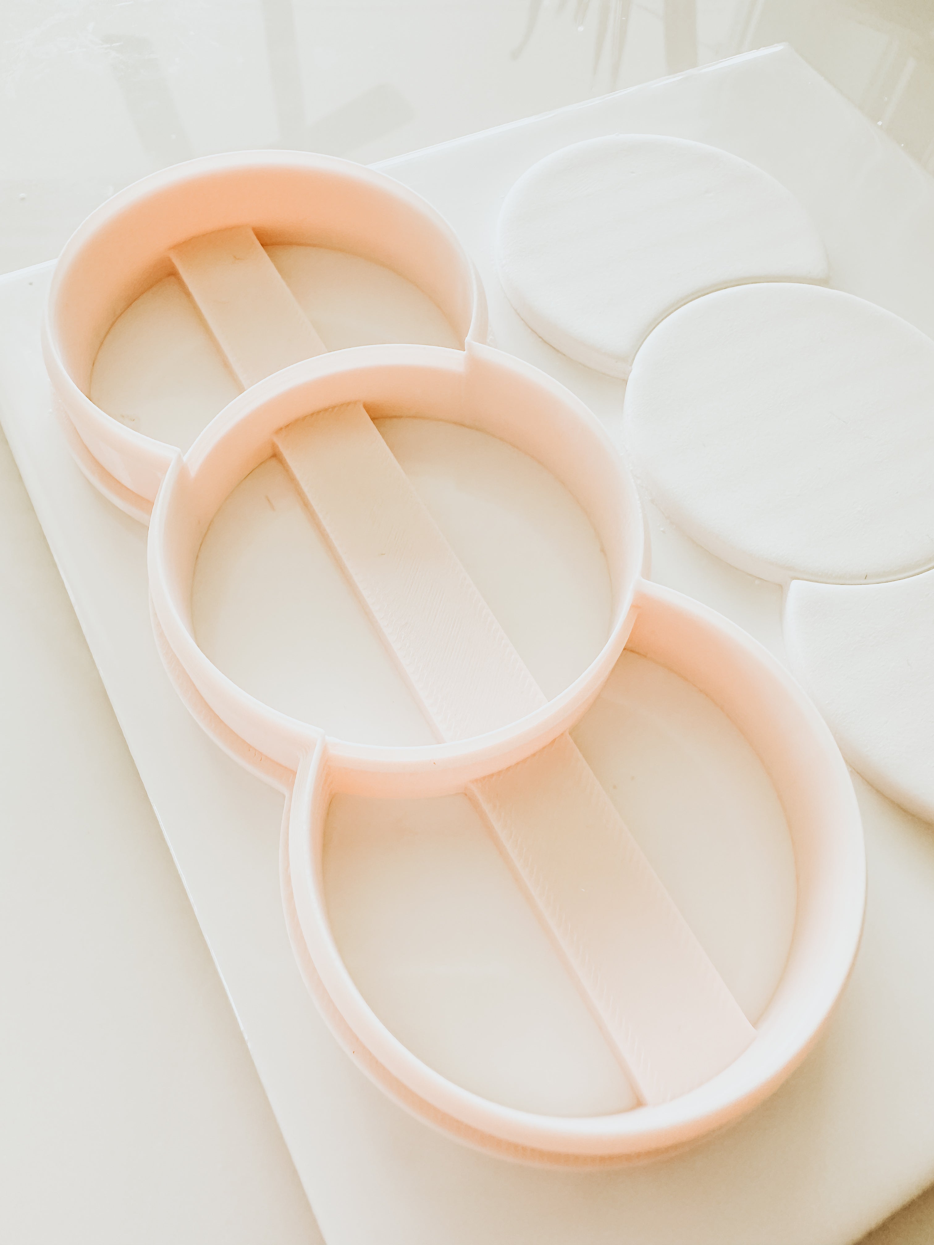 Large Triple Circle Barrette Clay Cutter