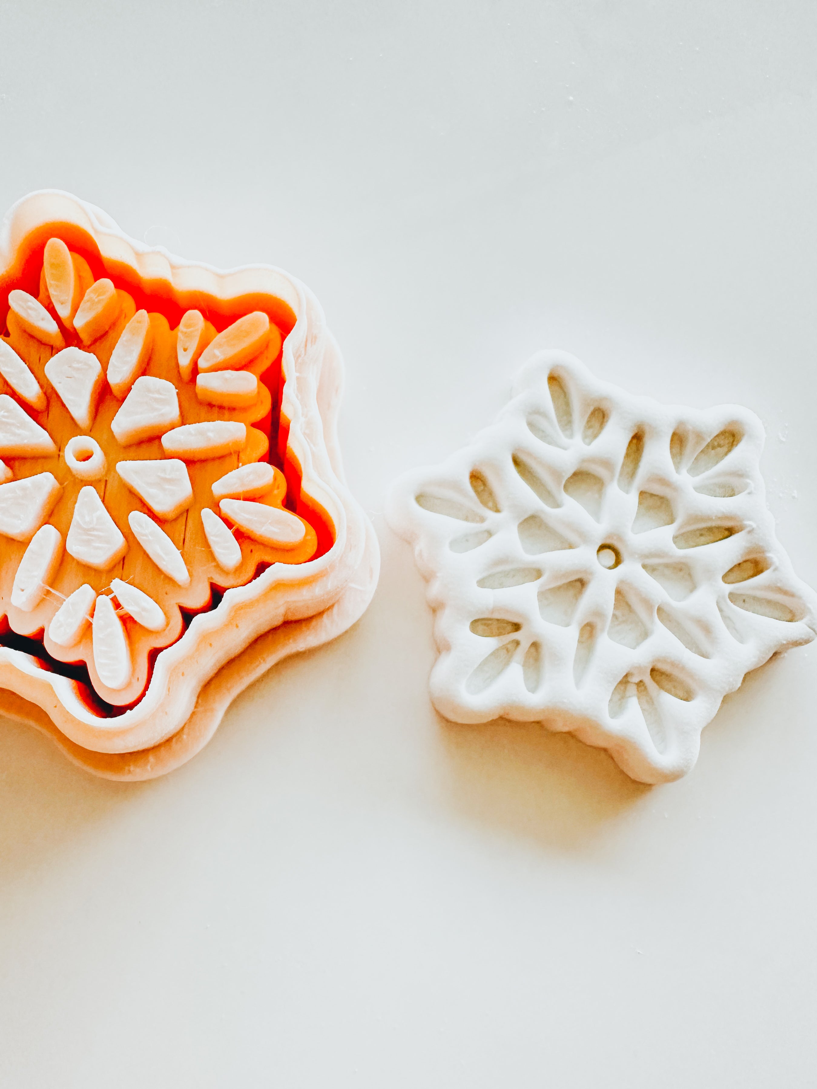 Blanca Snowflake Winter Embossed Clay Cutter (full press details)