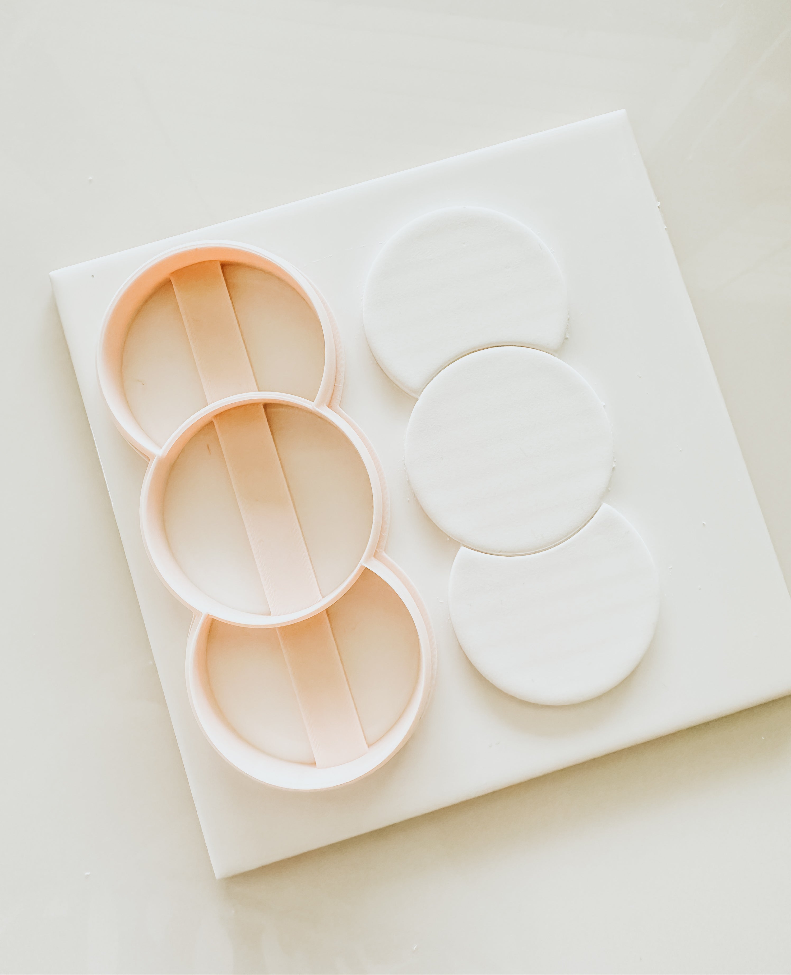 Large Triple Circle Barrette Clay Cutter
