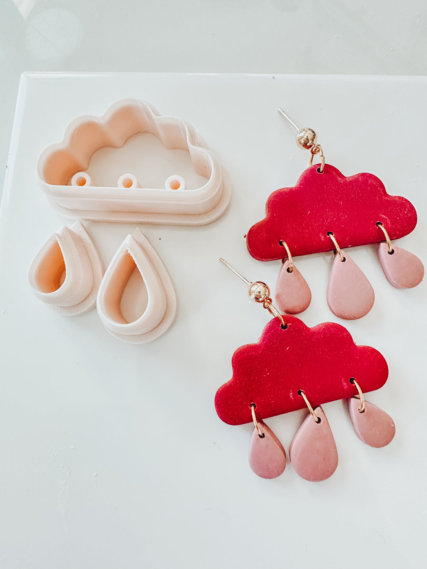 Cloud & Drops Clay Cutter 2.00” With Guides