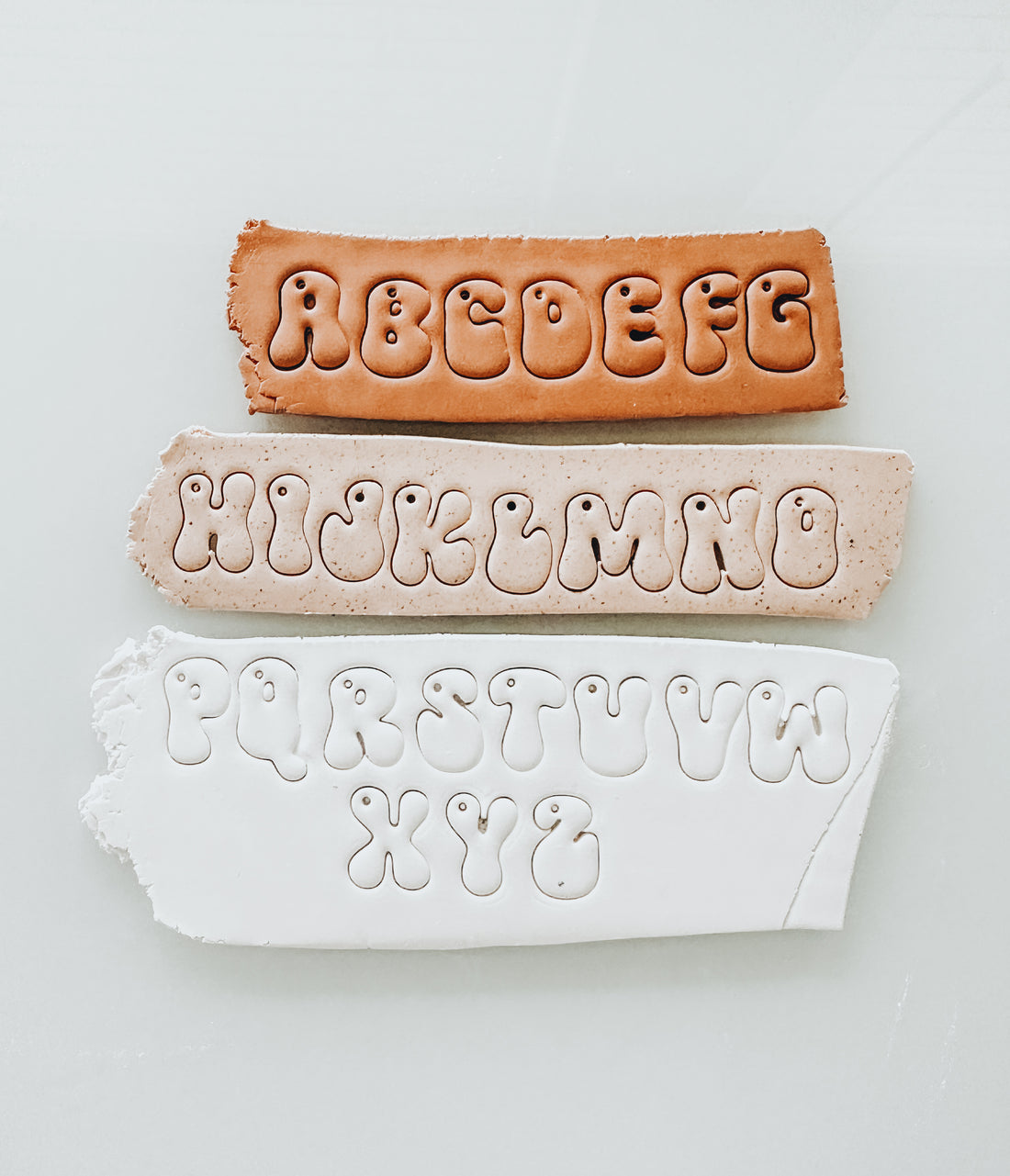 Bubble Letter Clay Earring Cutters