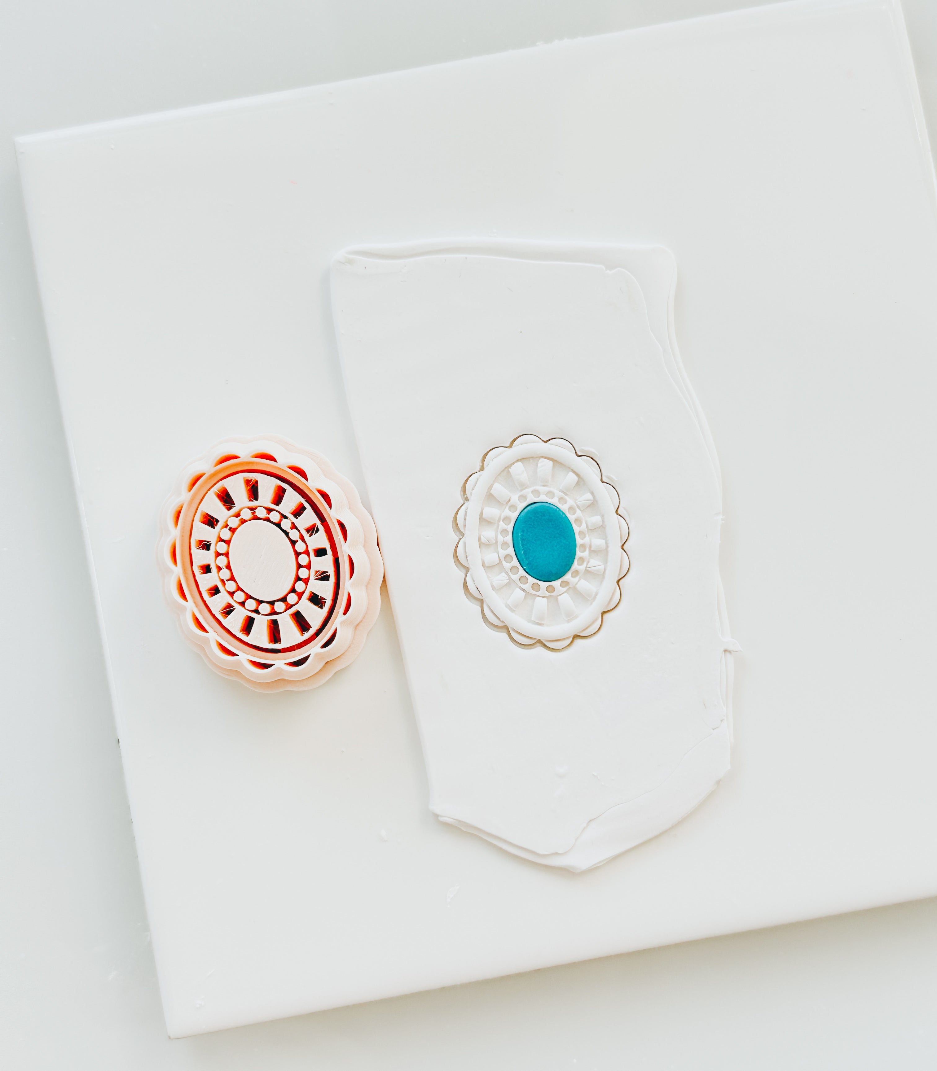 Western Stone Emboss Clay Earring Cutter