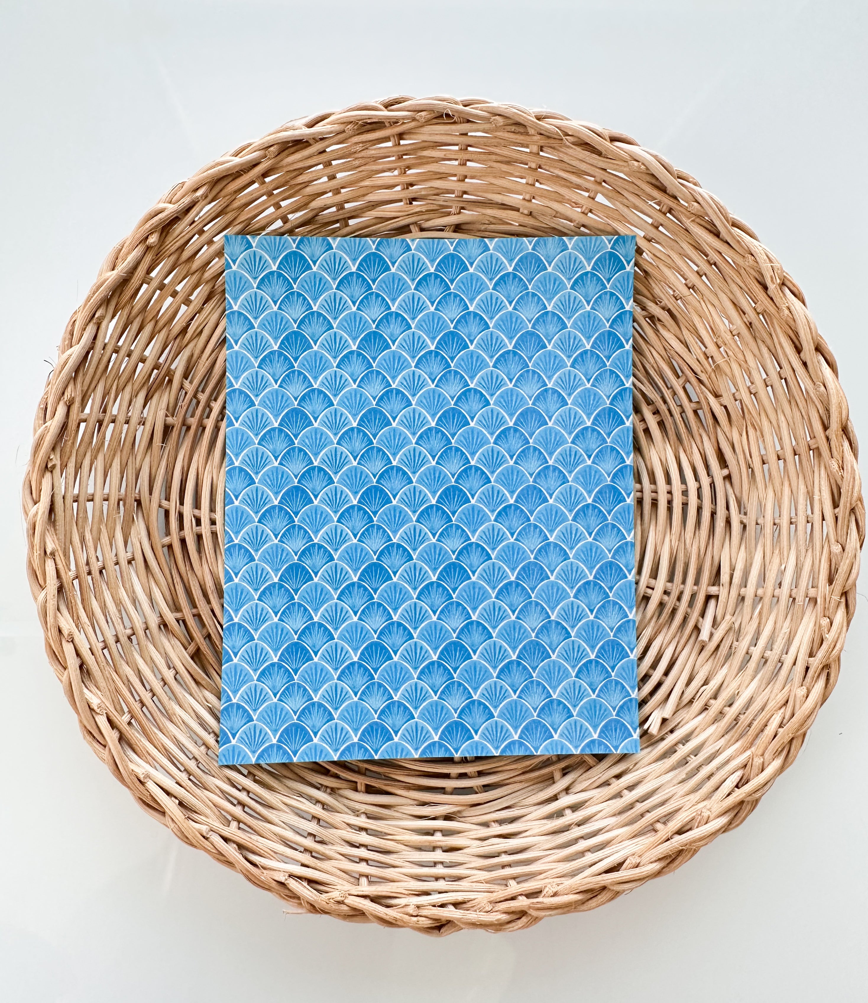Summer 23 Water Blue Scallop Transfer Paper