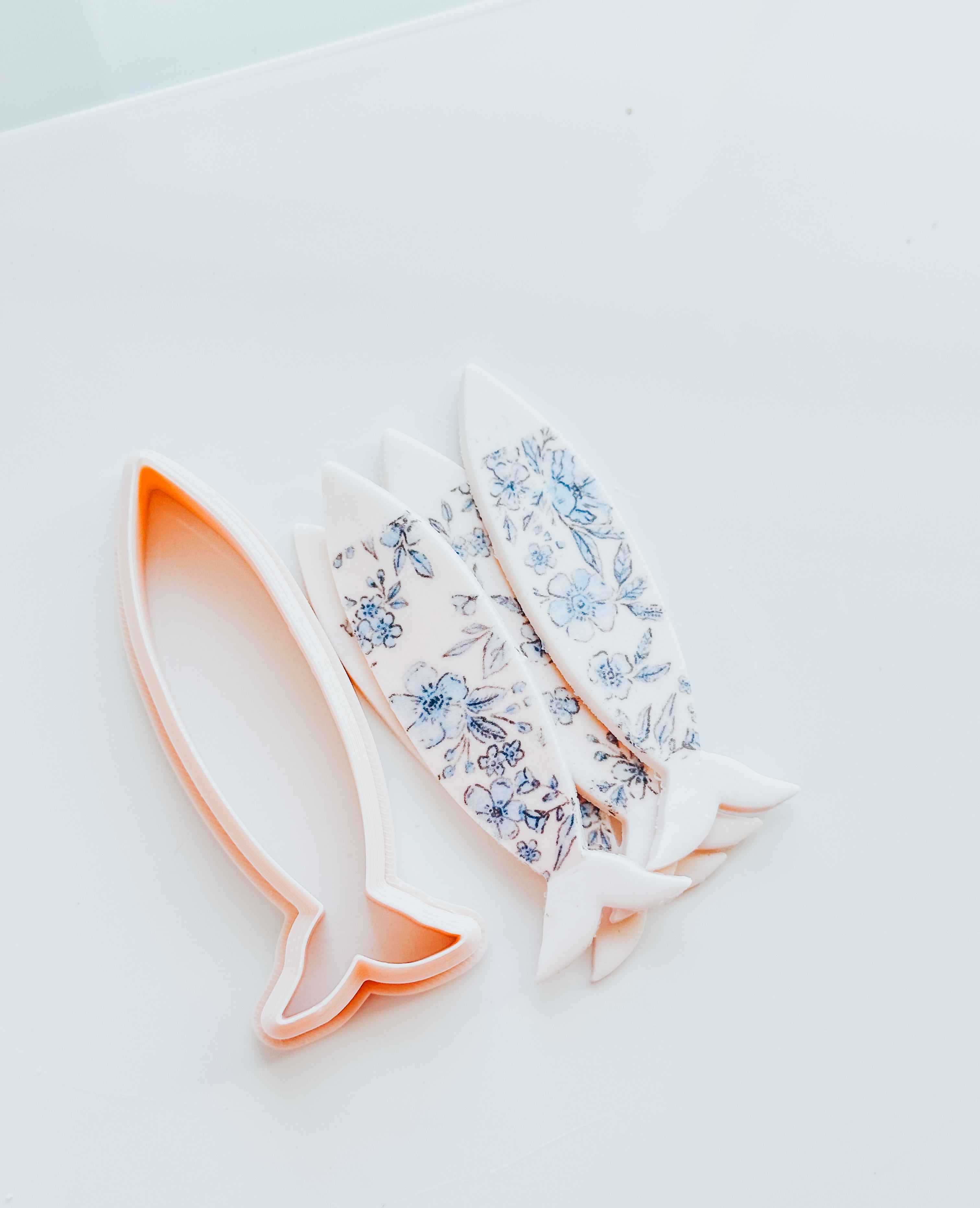 Sardine Outline Key Chain (or small bookmark - add transfer papers!) Clay Cutter