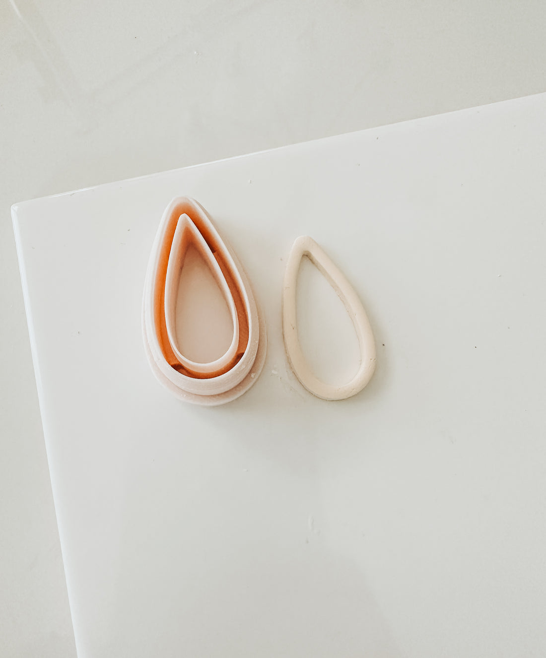 Rose Skinny Drop Clay Cutter 1.50”