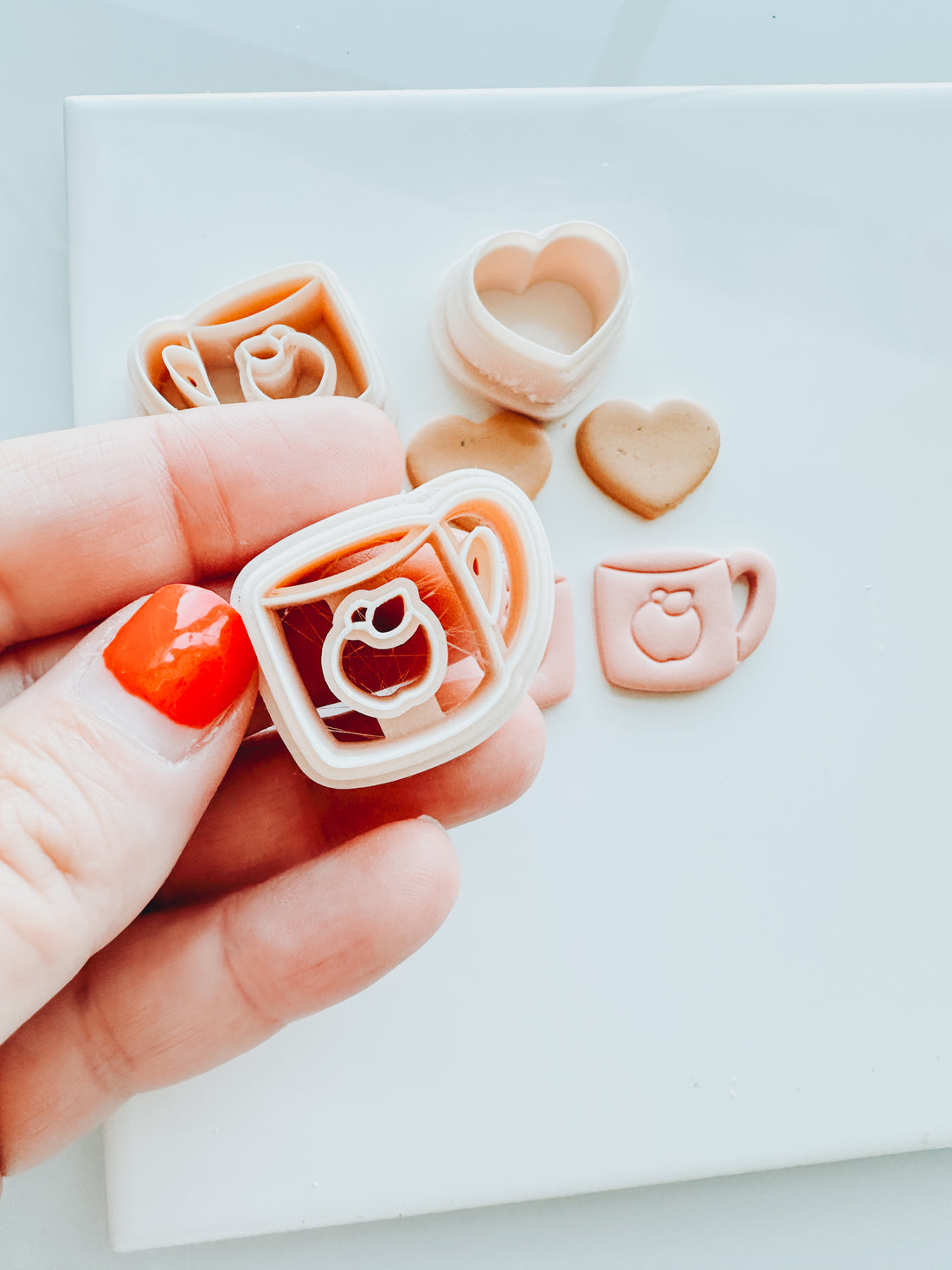 Apple Mug & Heart School & Teacher Clay Cutters