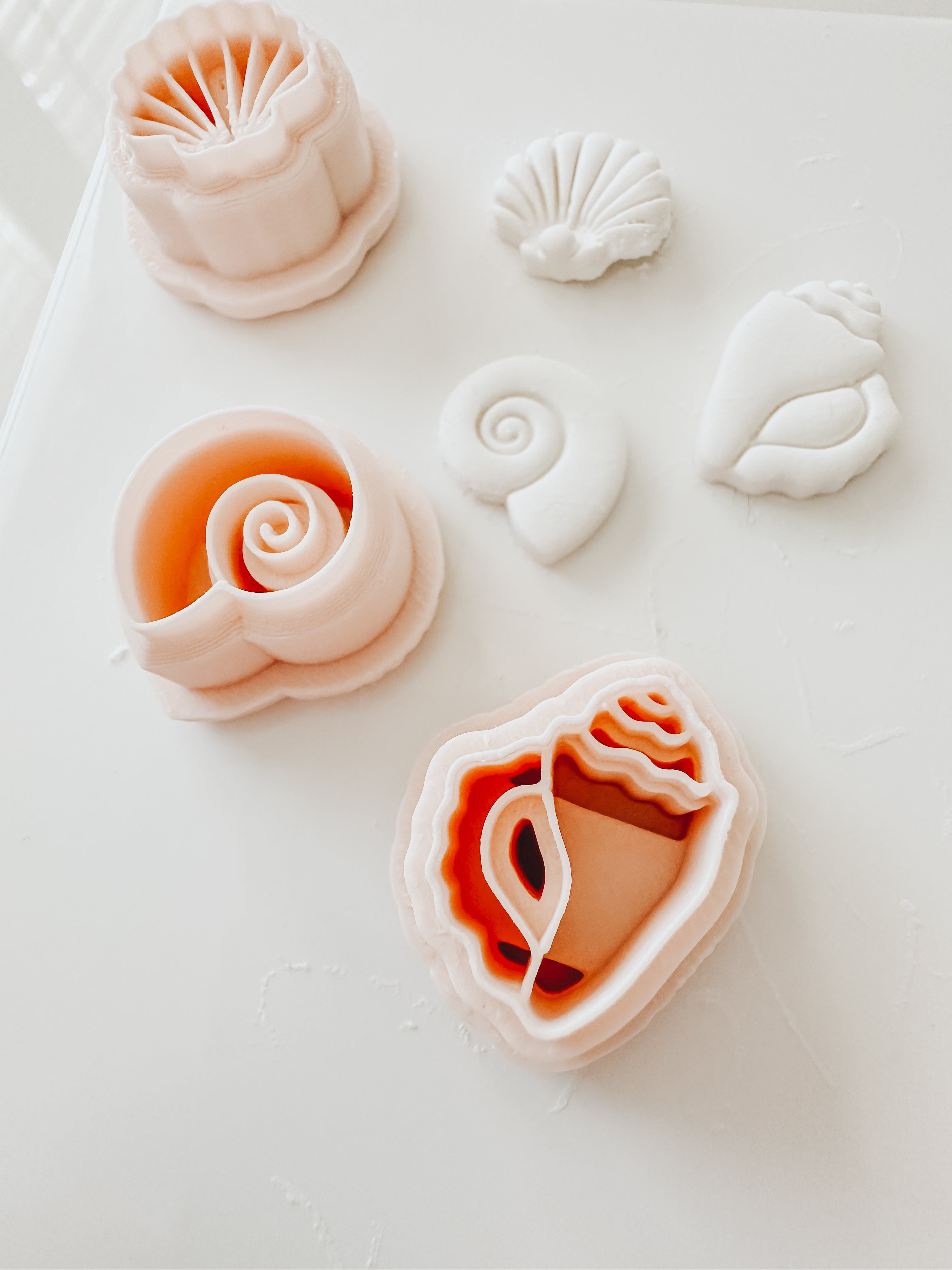 Beach Shells Clay Cutters .50”