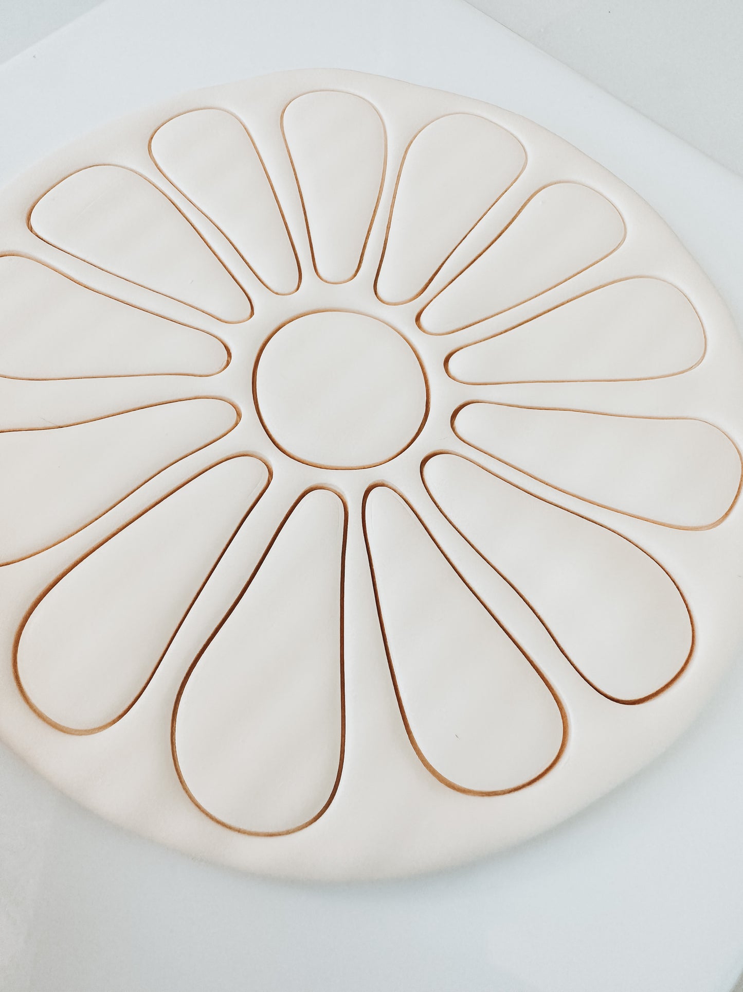 Abstract Flower Trinket Dish Clay Cutter 4.25”