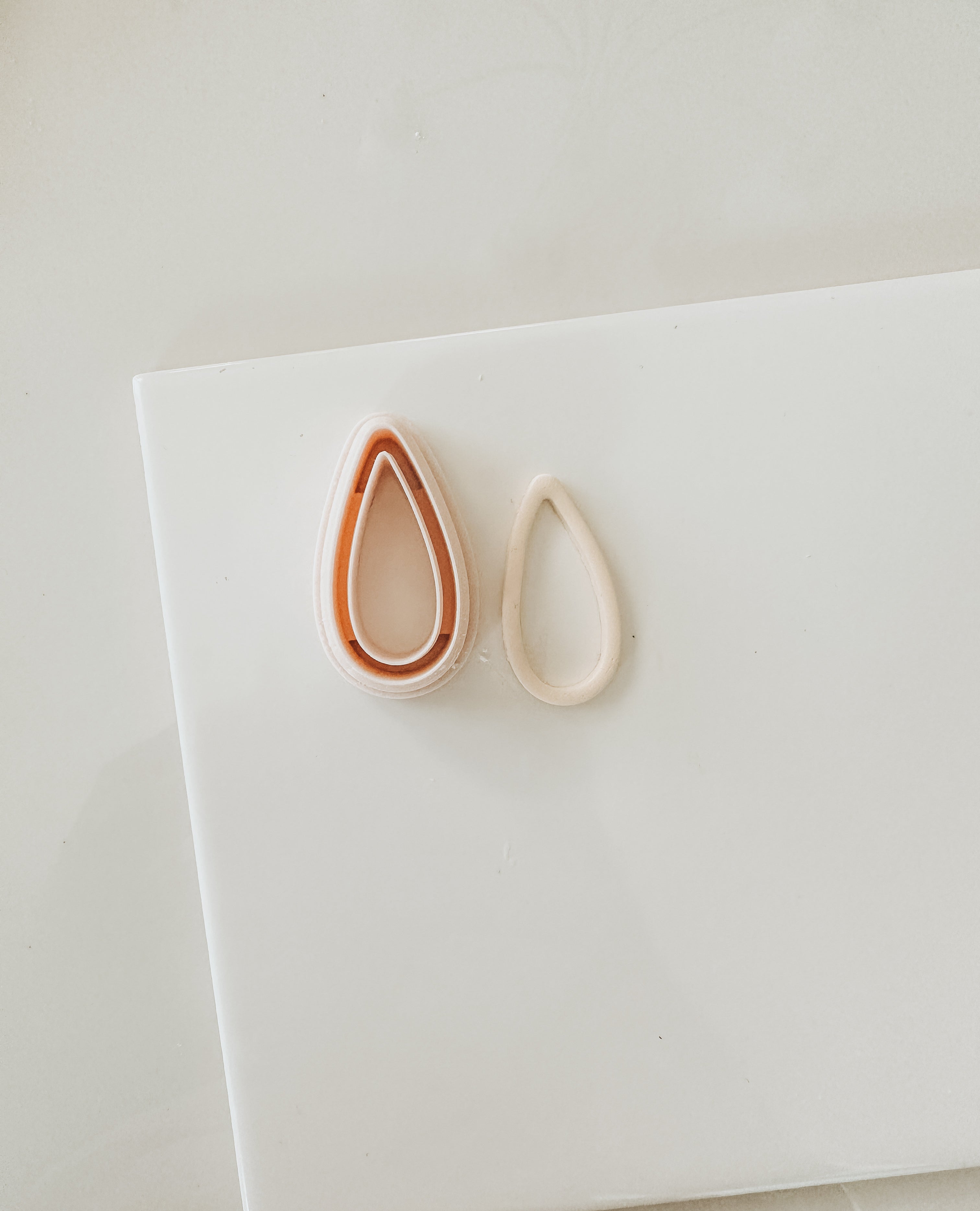 Rose Skinny Drop Clay Cutter 1.50”