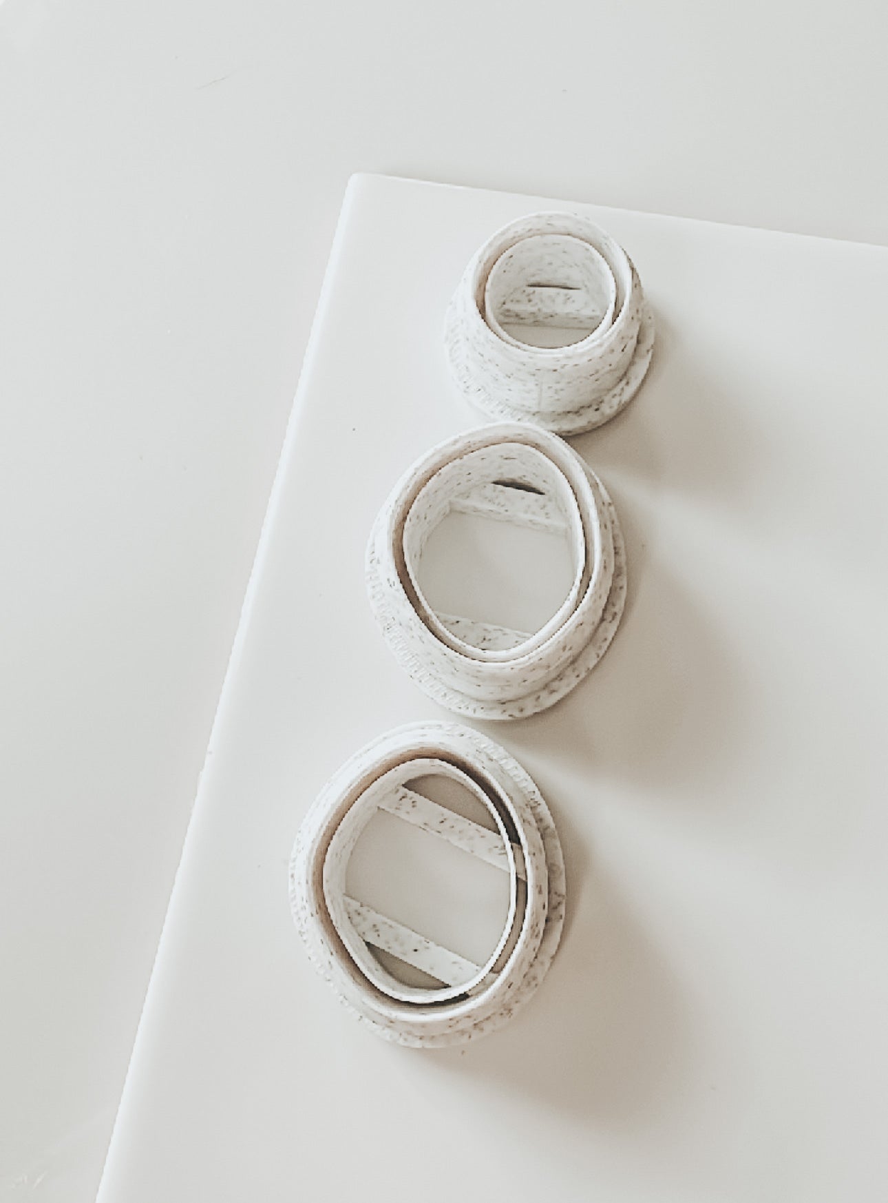 Plum Pebble Trio Embossed Clay Cutter Set