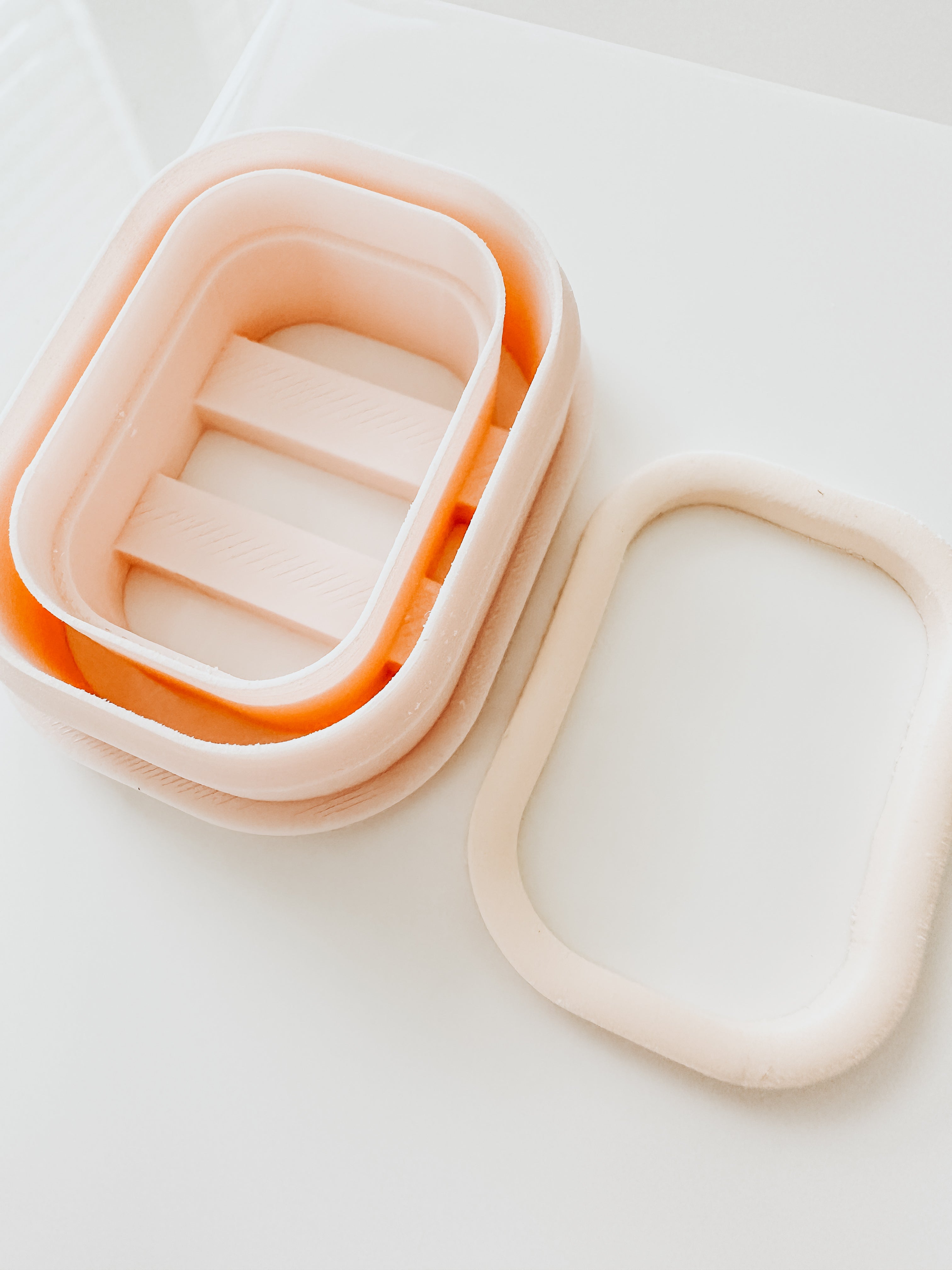 Rounded Rectangular Skinny Link Clay Cutter