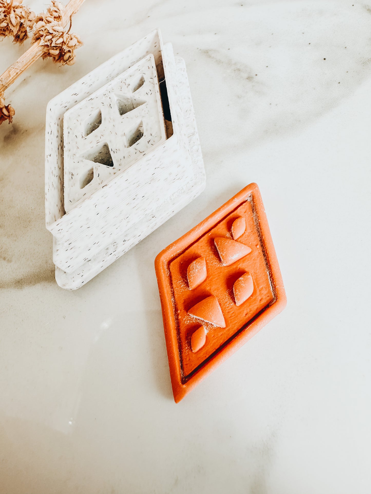 Aztec 5 Clay Cutter (diamond with small embossing) 1.25”