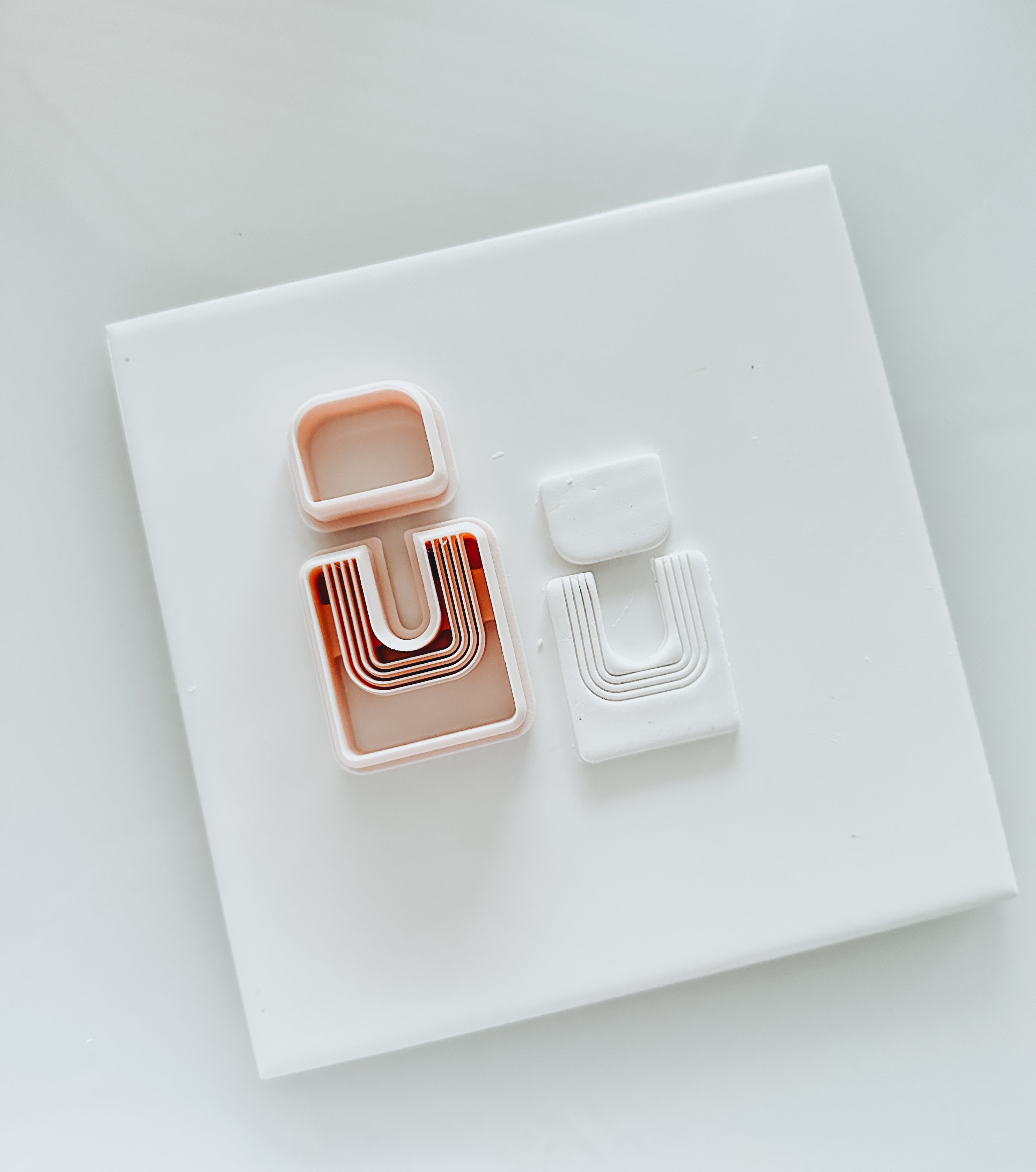 Aicha Square Embossed Two Piece Clay Cutter Set