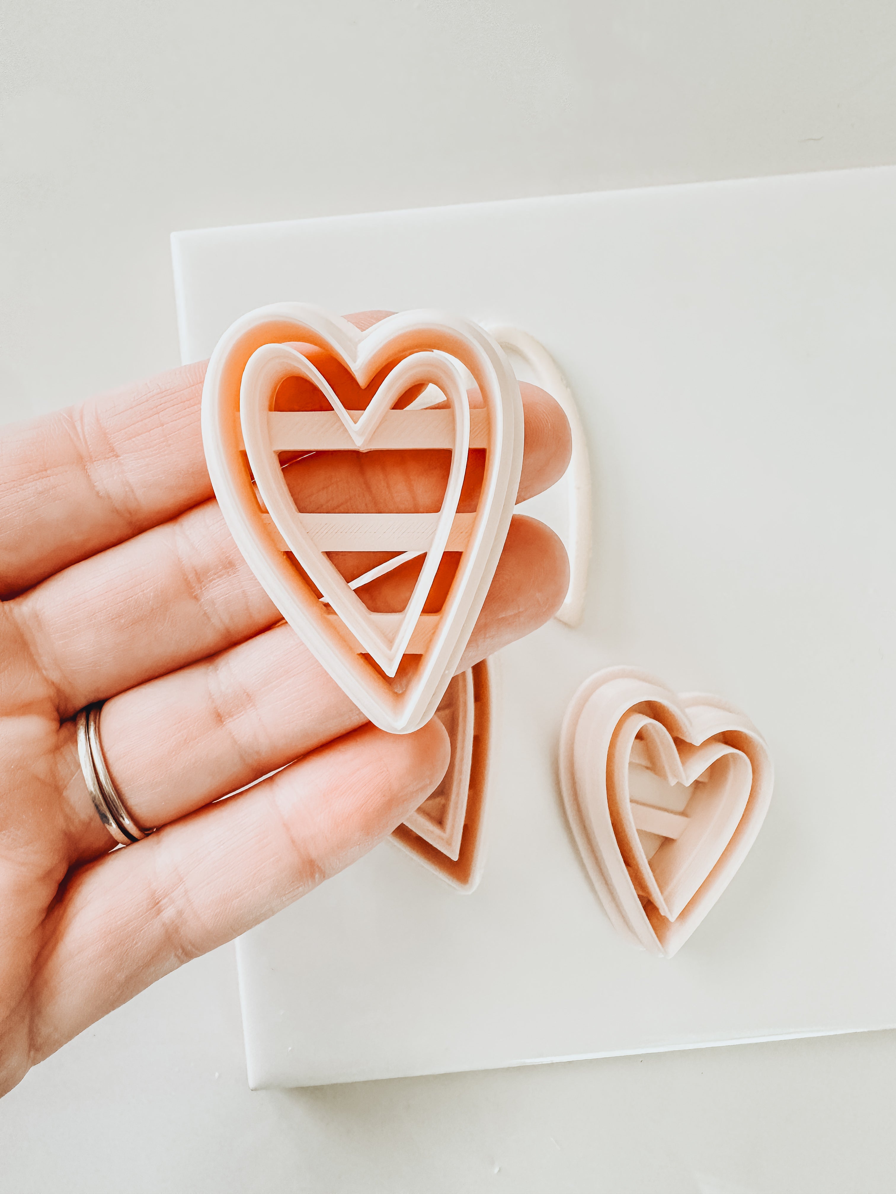 Skinny Heart Clay Cutters