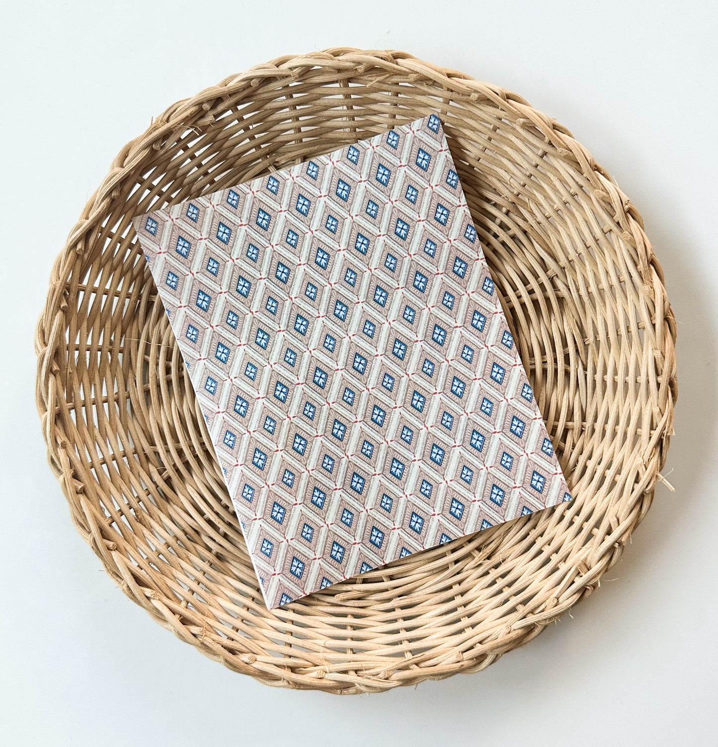 226 Greige & Blue Diamonds Transfer Paper