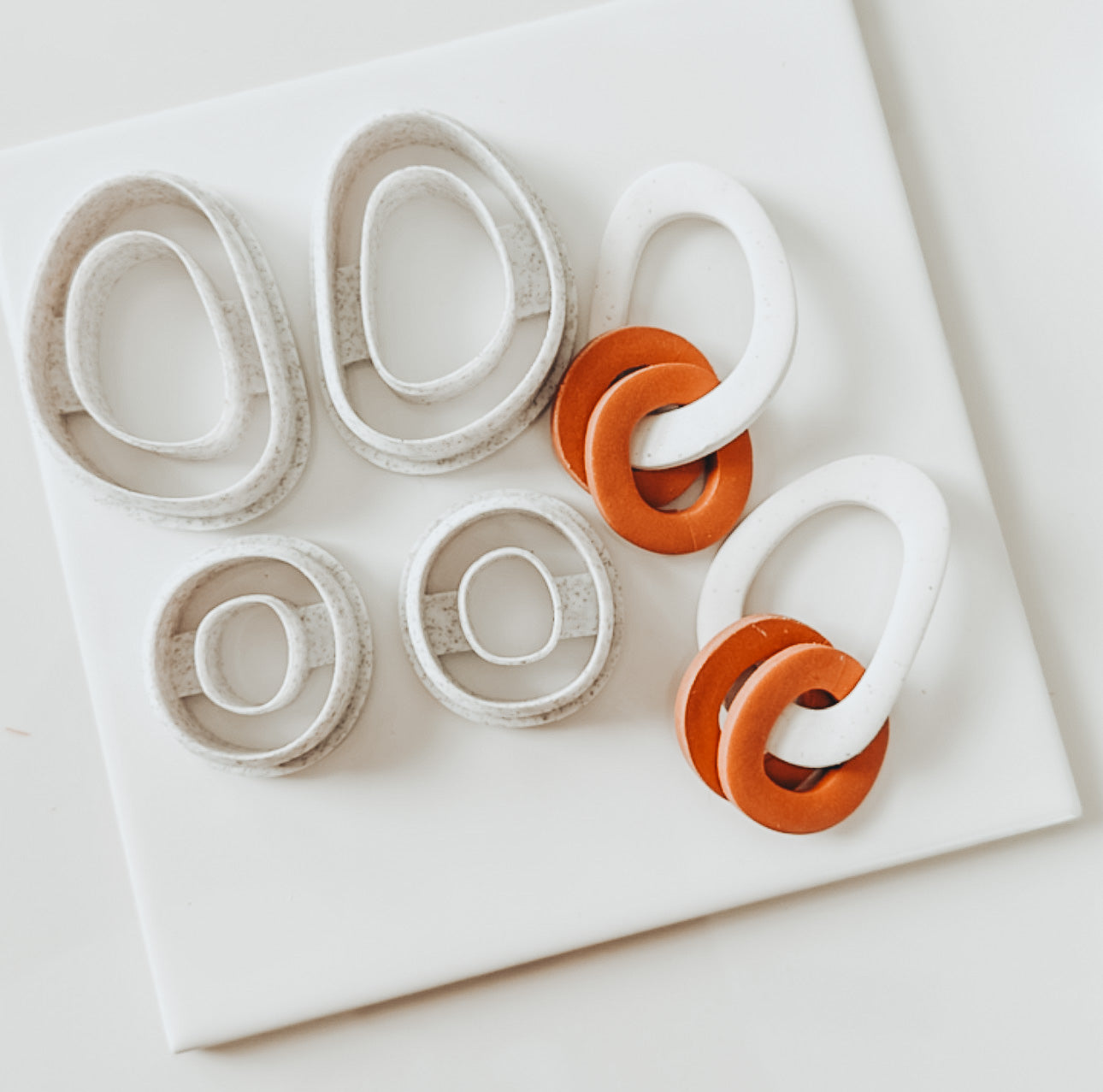 Zara Mirrored Organic Link Clay Cutters (set of 4)