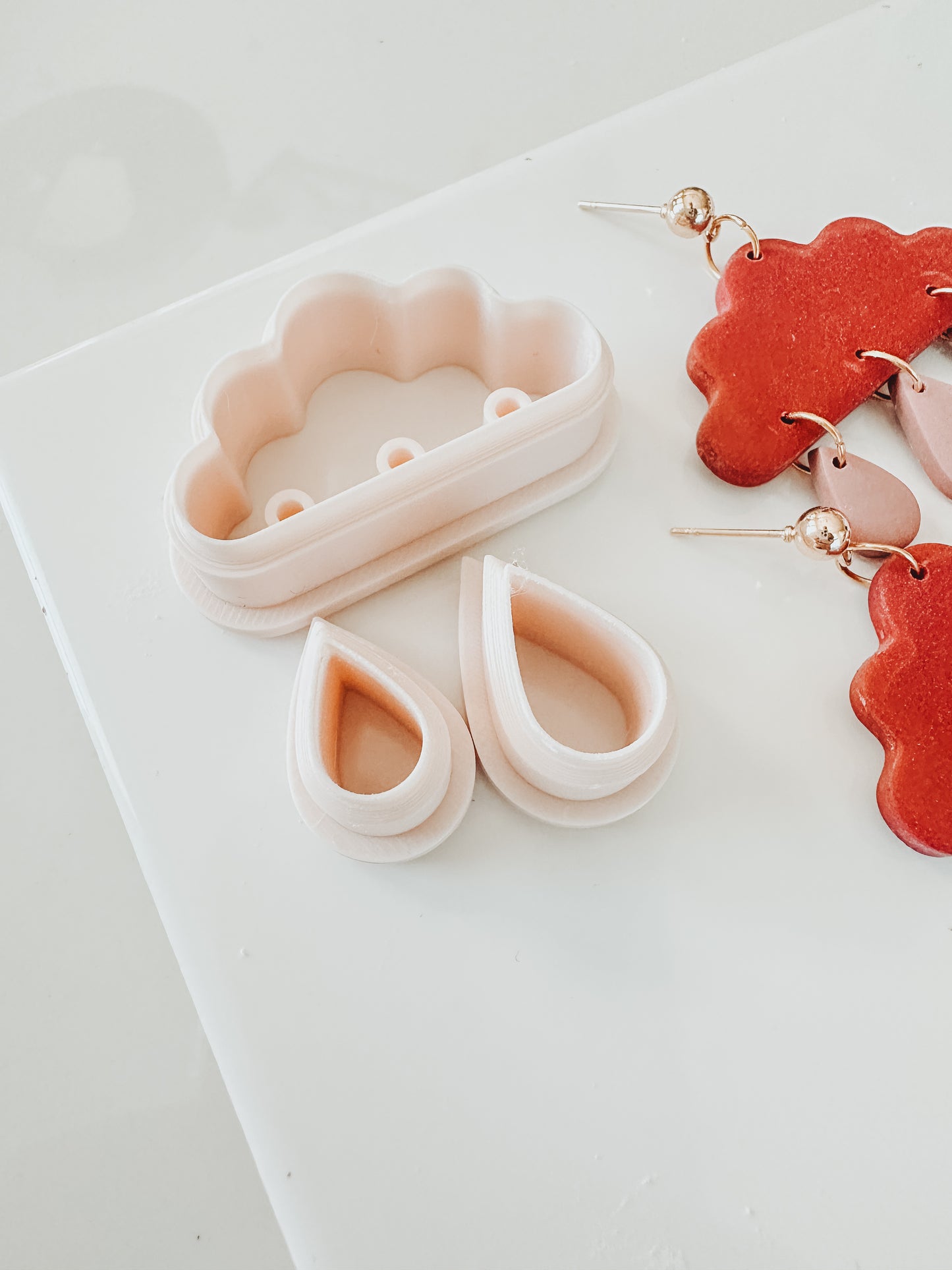 Cloud & Drops Clay Cutter 2.00” With Guides