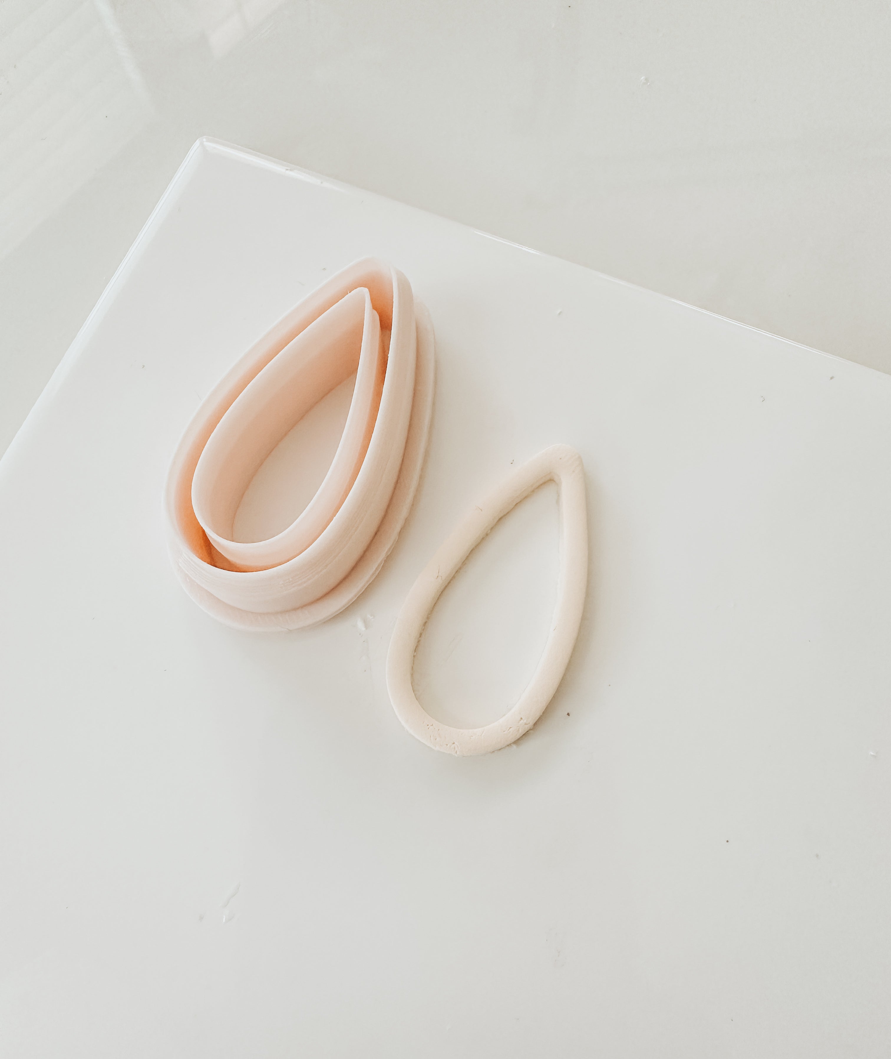 Rose Skinny Drop Clay Cutter 1.50”