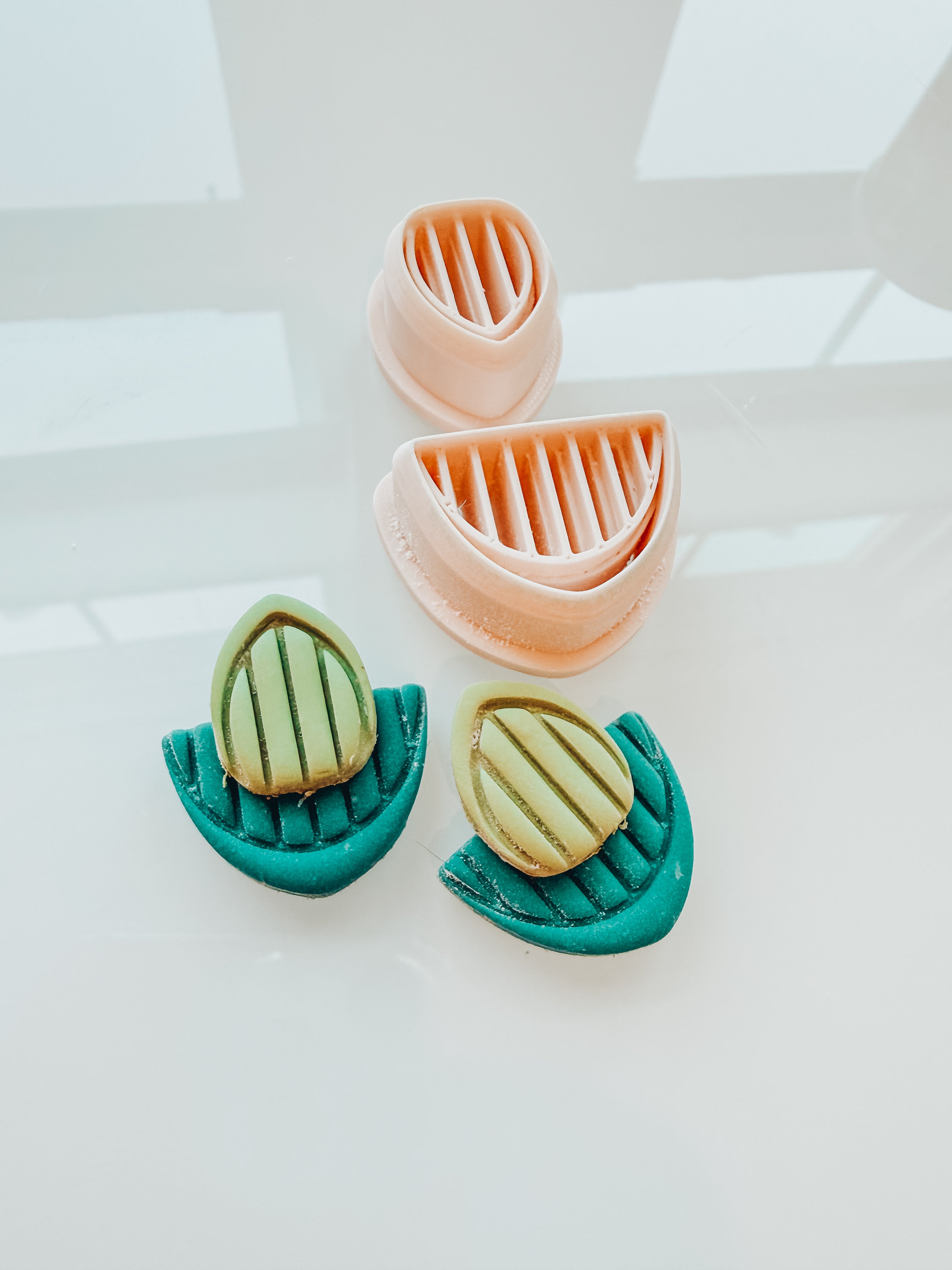 Moxie Ribbed 2 Piece Clay Earring Cutter Set