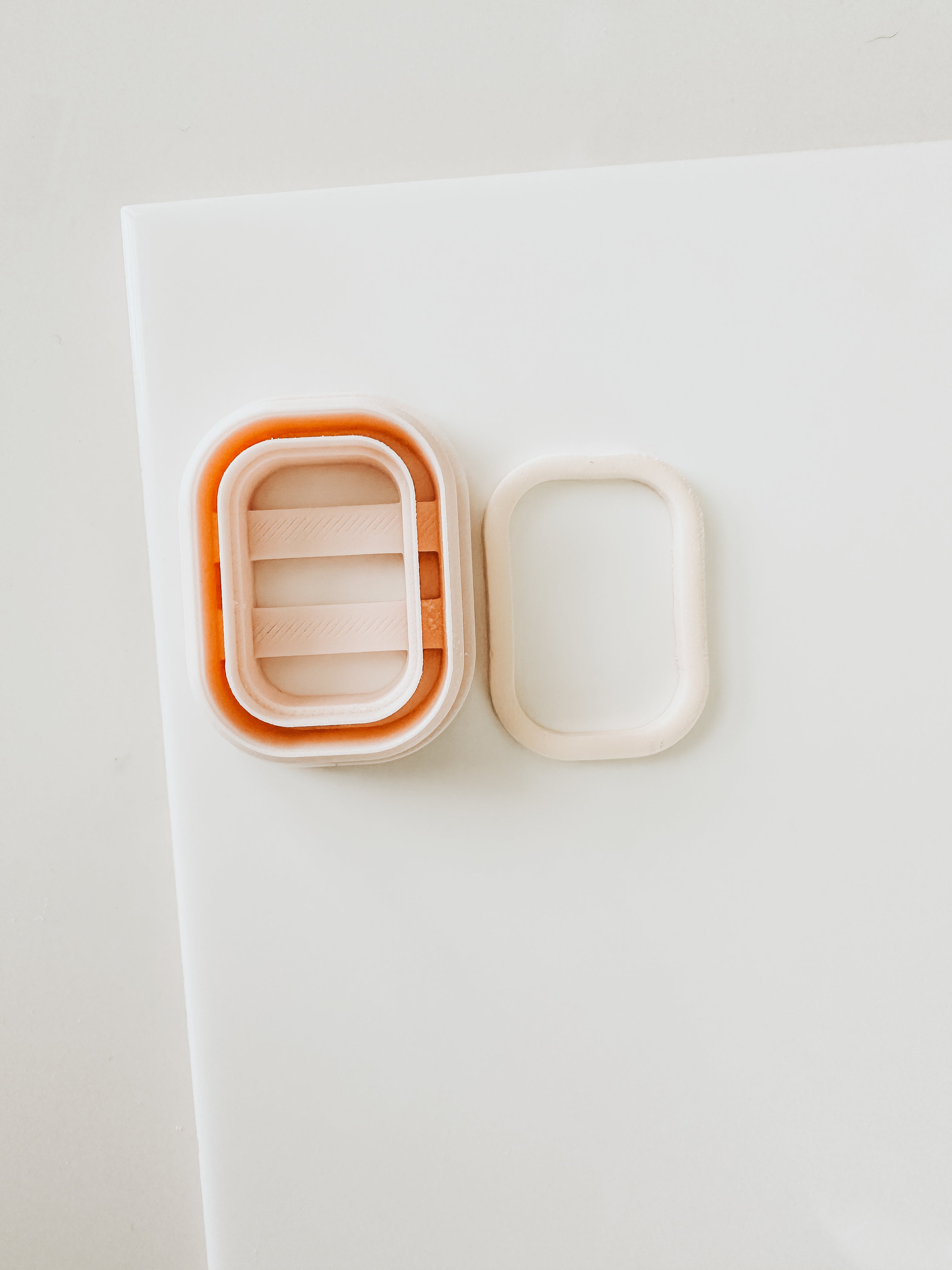 Rounded Rectangular Skinny Link Clay Cutter