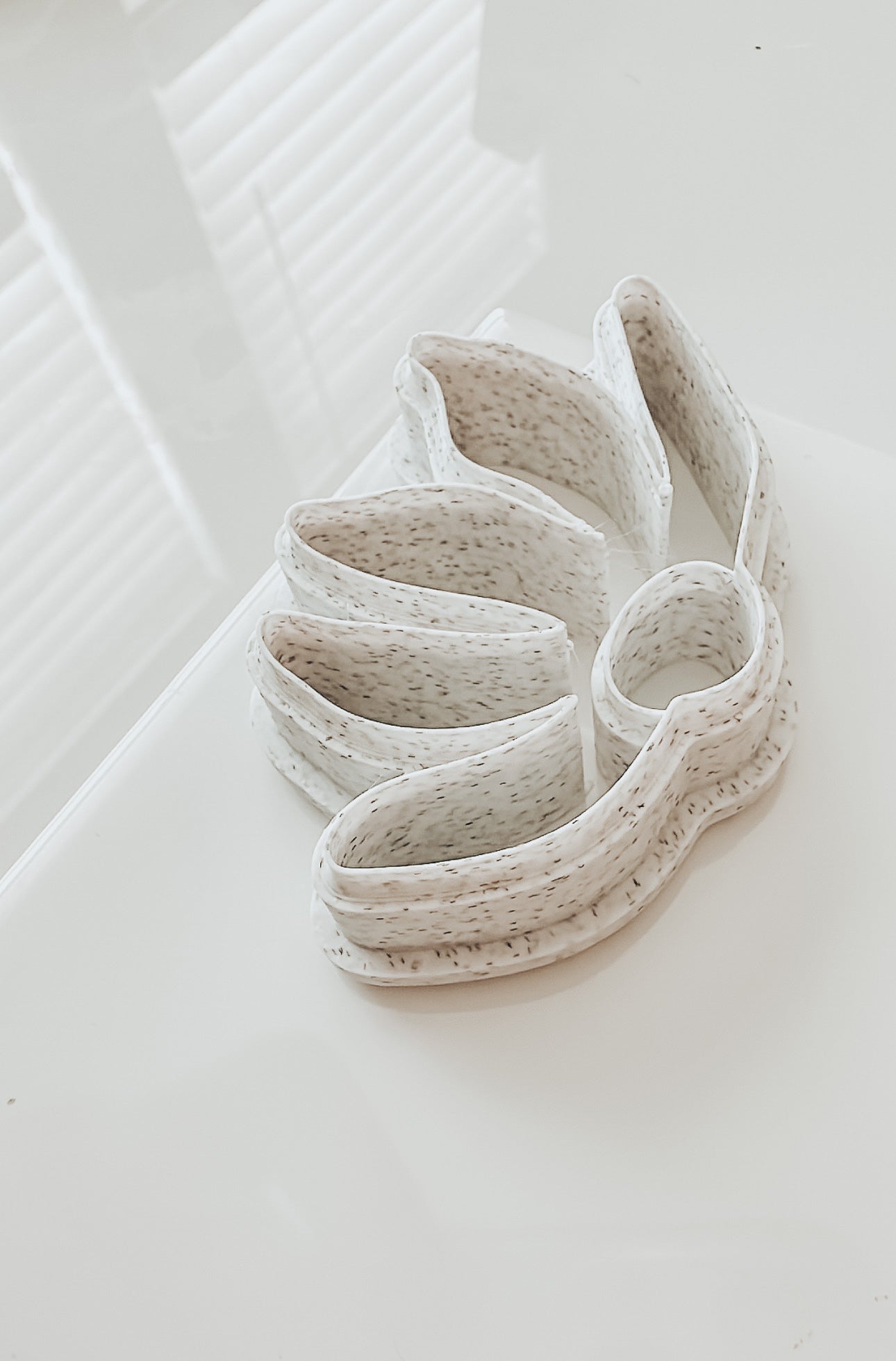 Honey Half Abstract Flower Clay Cutter