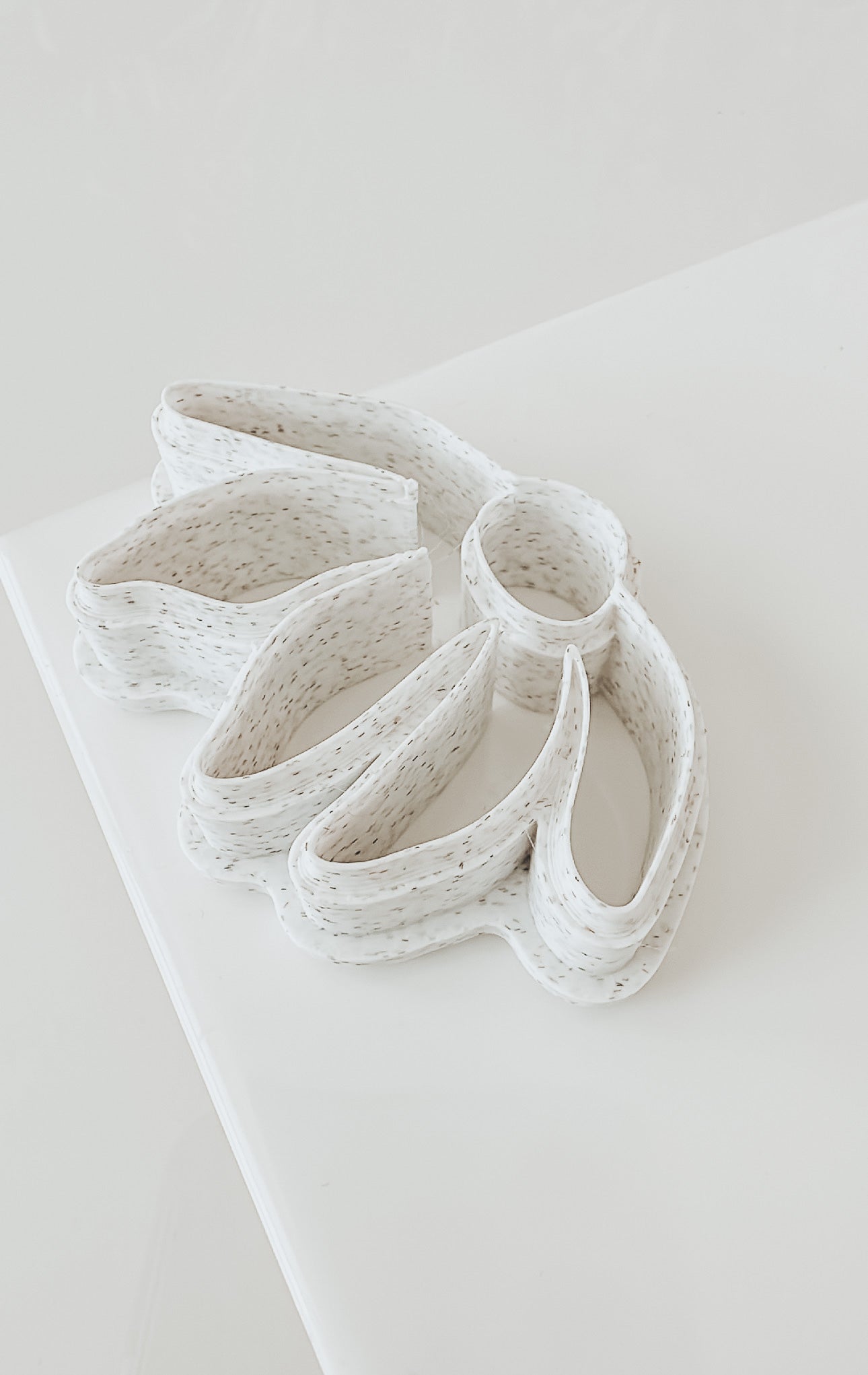 Honey Half Abstract Flower Clay Cutter