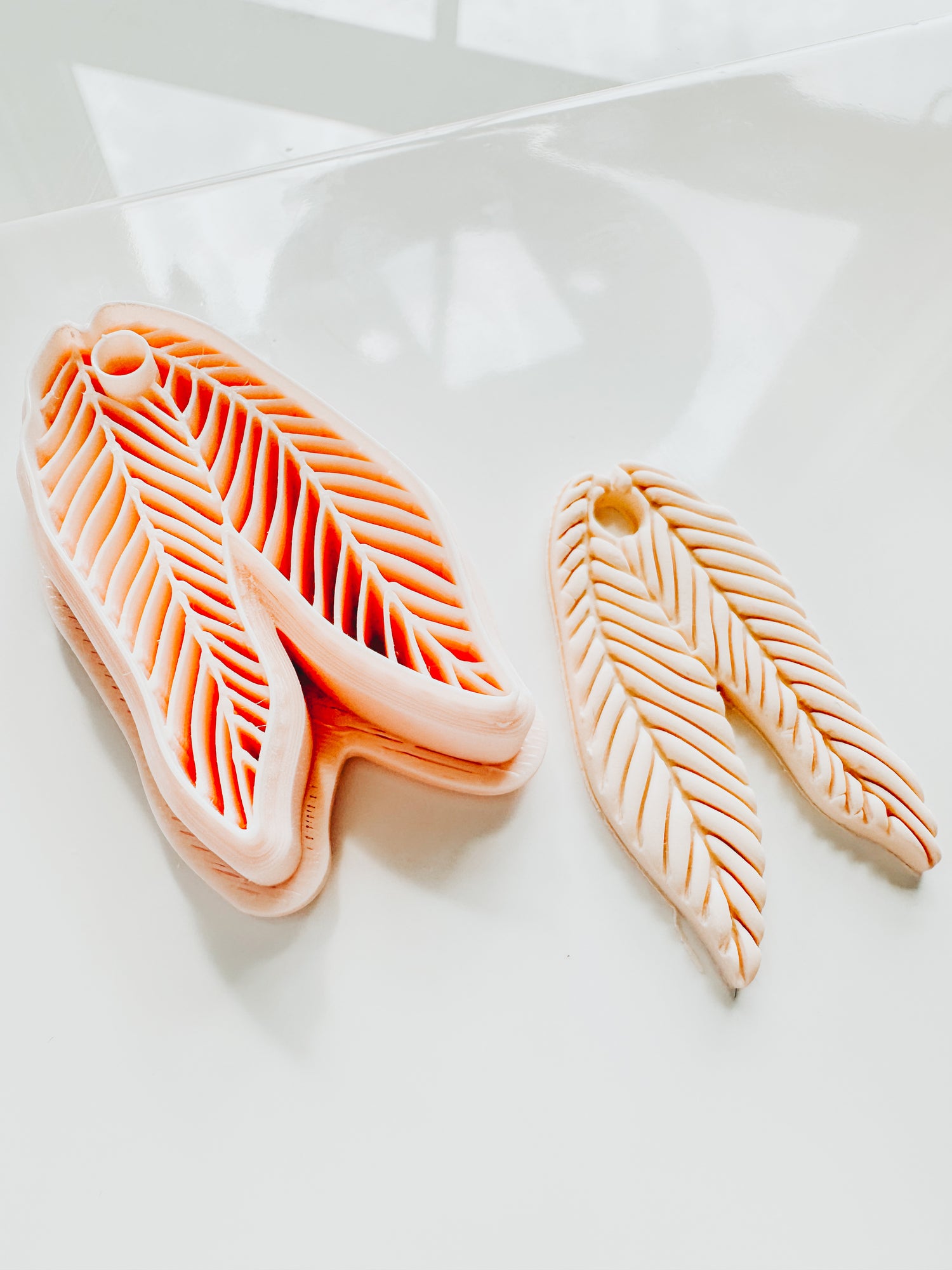 Palmetto Leaves Embossed Clay Cutter