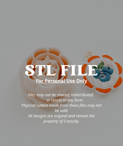 (Digital STL File Only) Scallop Blueberry Precision Clay Charm Cutter /Designed for 0.2mm nozzle