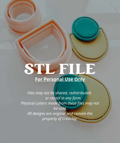 (Digital STL File Only) Annette 2 Piece Clay Earring Cutter Set