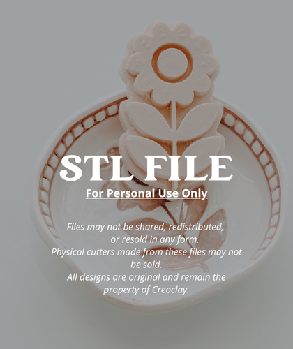 (DIGITAL STL File ONLY) Bubble Folk Art Stem Stamp