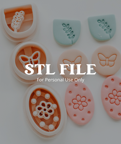 (Digital STL File Only) Spring Girly Trio Clay Cutter Set