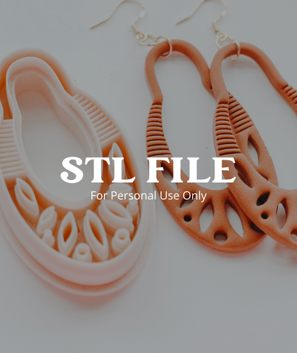 (Digital STL File Only) Lush & Wild 3 Cut Out Clay Earring Cutter