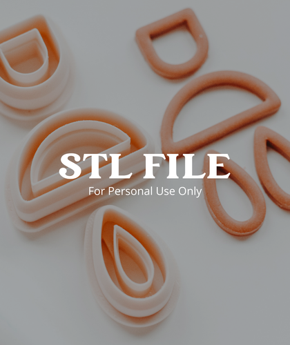 (Digital STL File Only) Lush & Wild 5 Cut Out - Three Piece Clay Earring Cutter