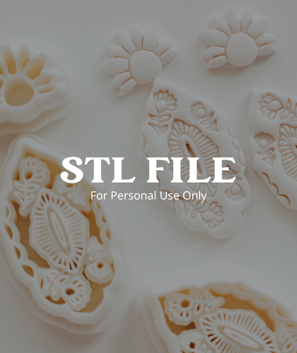 (Digital STL File Only) Bloom Mirrored Set Clay Earring Cutter