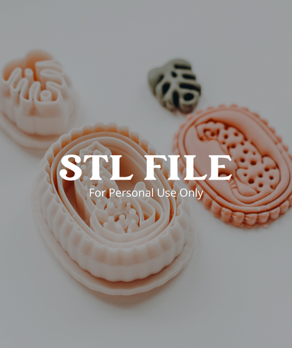 (Digital STL File Only) Lush & Wild Cheetah 1 - Two Piece Clay Earring Cutter