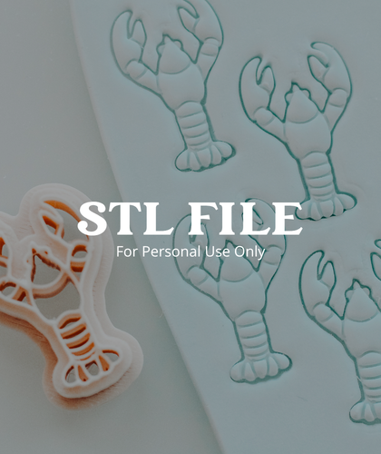 (Digital STL File Only) Lobster Embossed Clay Cutter