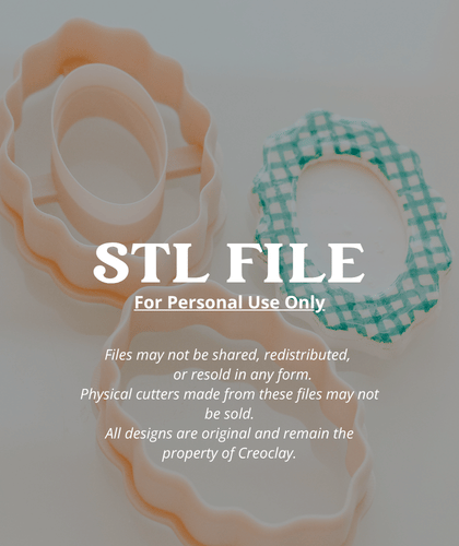 (Digital STL File Only) Wavy Oval Magnet Cutter