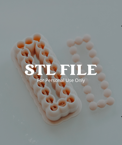 (Digital STL File Only) Long Rectangle Bubble Skinny Clay Cutter