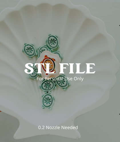 (Digital STL File Only) 0.2 NOZZLE NEEDED - Sun Turtle Stud Clay Cutter